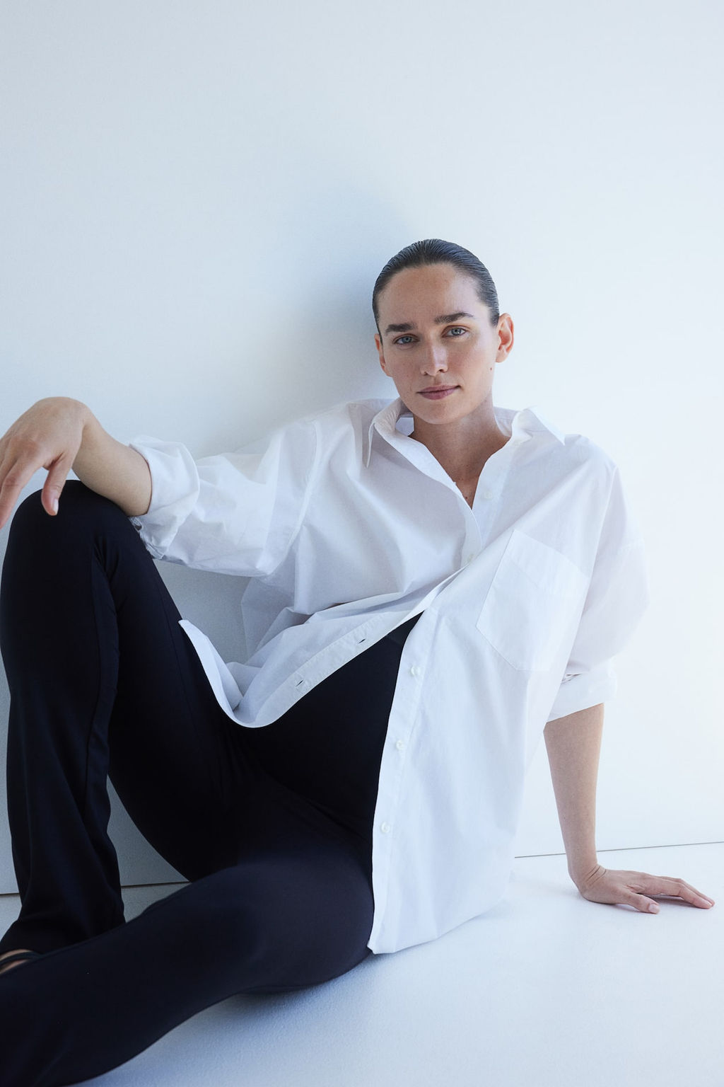 MAMA Pantalon acampanado de punto - H&m фото 2