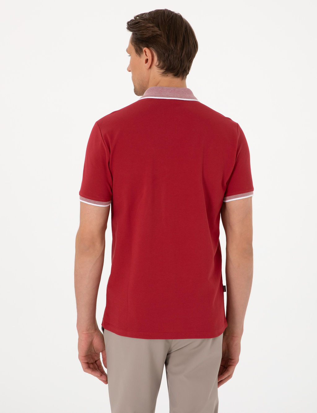 Nar _i_e_i Slim Fit %100 Pamuk D__meli Polo Yaka Ti__rt
