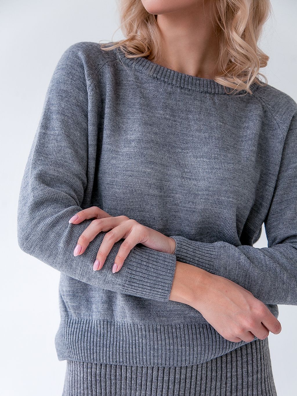 Джемпер Мари светло-серый маренго