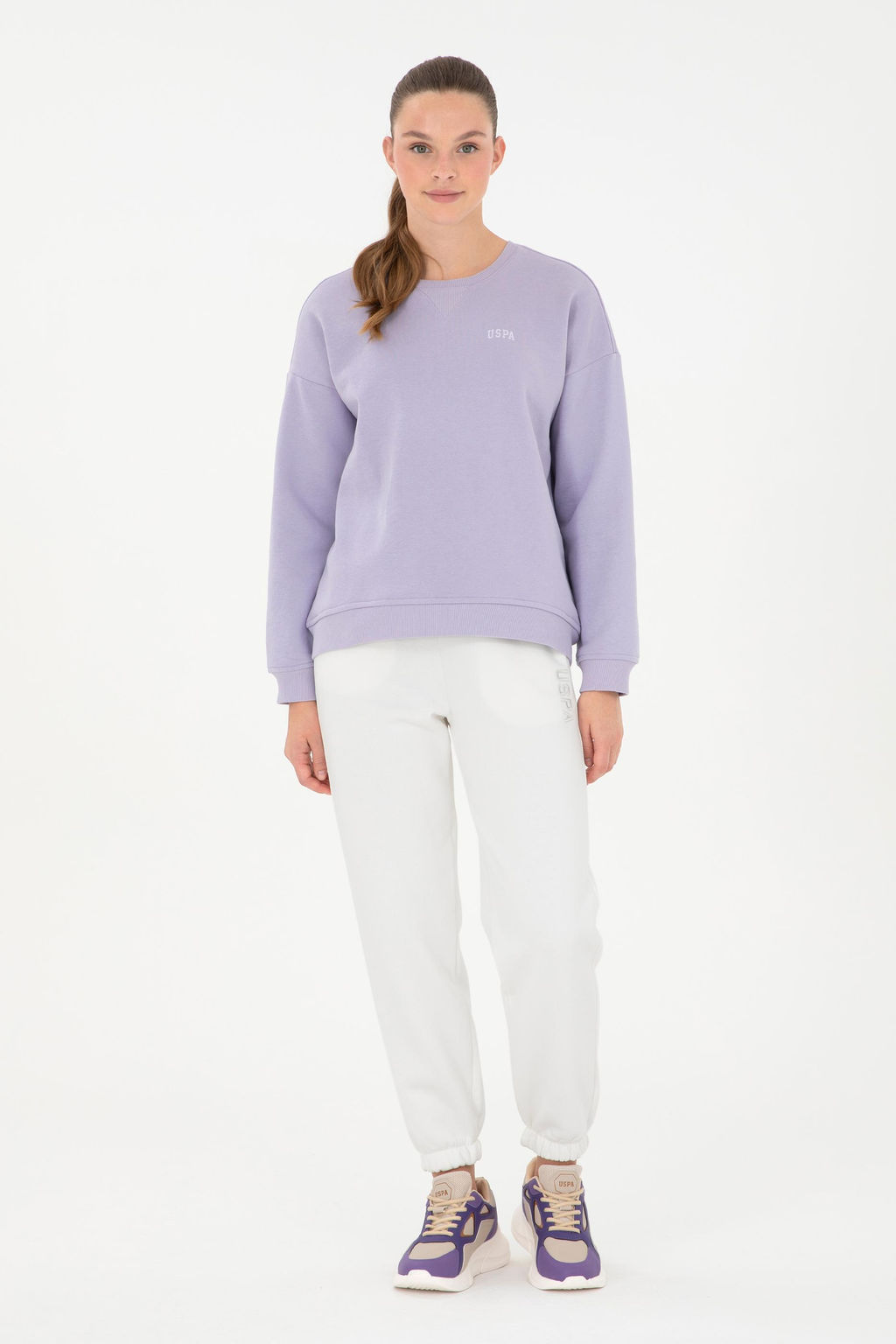 Женские спортивные штаны цвета экрю - U.s. polo assn фото 3