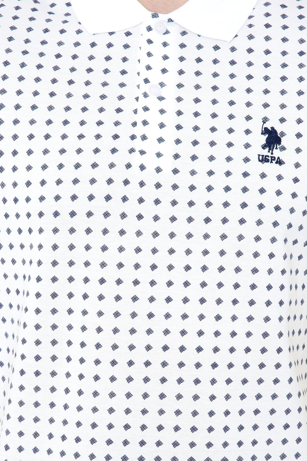 U. S. Polo Assn Мужская белая футболка с воротником-поло - U.s. polo assn фото 18