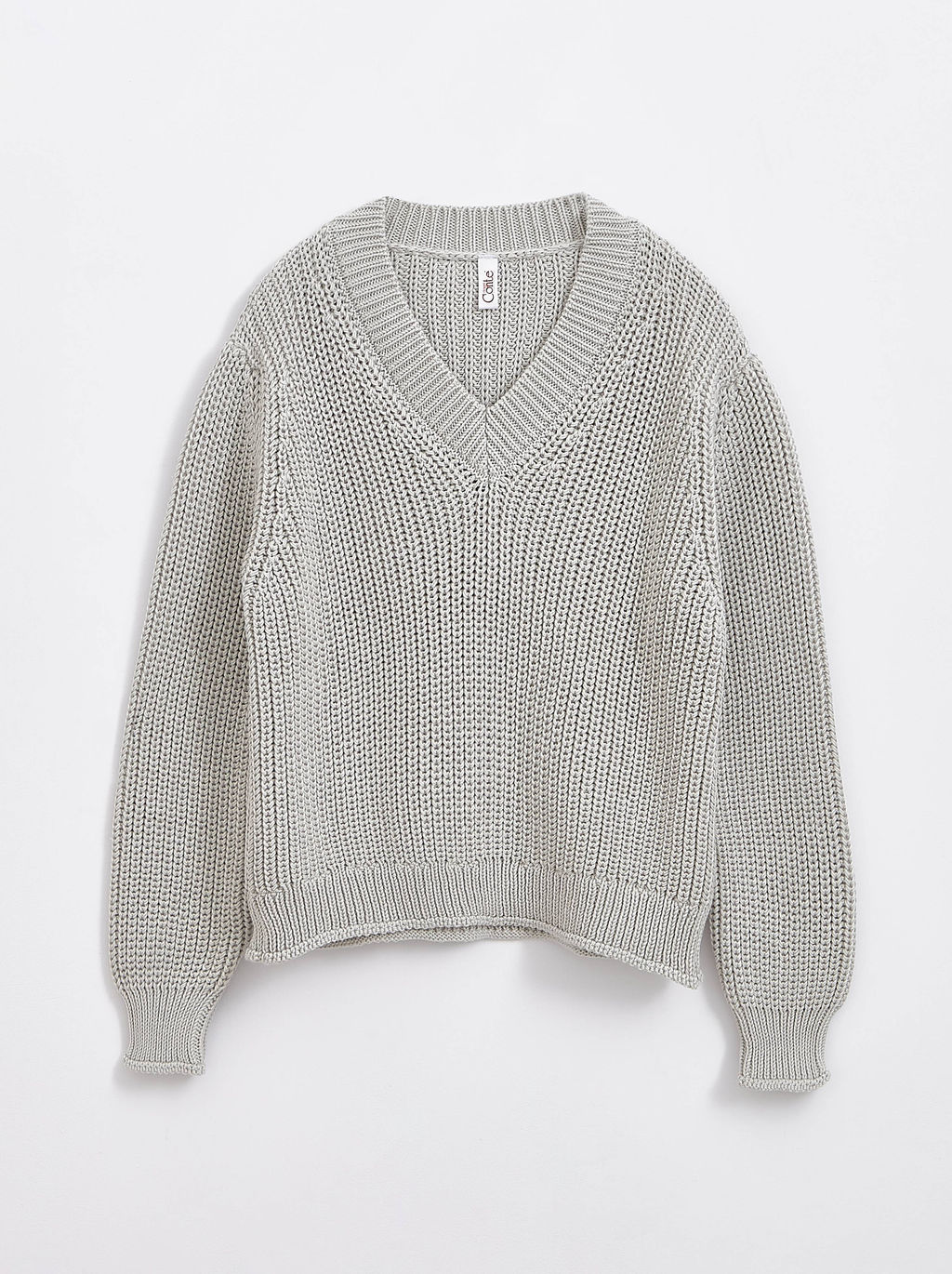 CONTE Фактурный джемпер из объемной пряжи с хлопком LDK 151 ash grey - Conte elegant фото 6