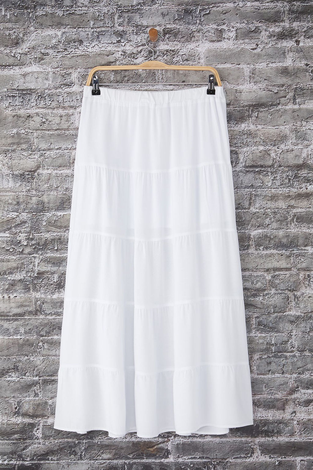 Trendyolmilla Beyaz Fiyonk Detayl? A -line Kal?p Volanl? Maxi Boy Etek TWOSS25ET00090  фото 7