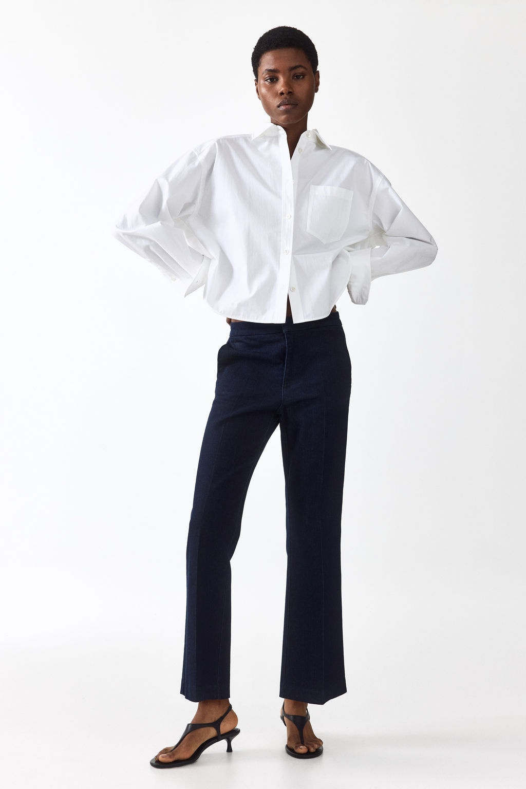 Flared High Waist Ankle Jeans - H&m фото 6