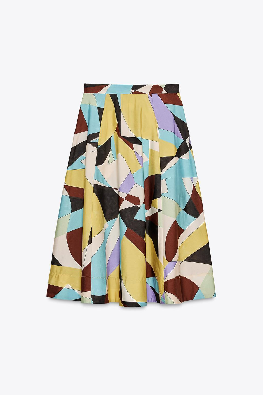 ZW COLLECTION PRINTED MIDI SKIRT - Zara фото 7