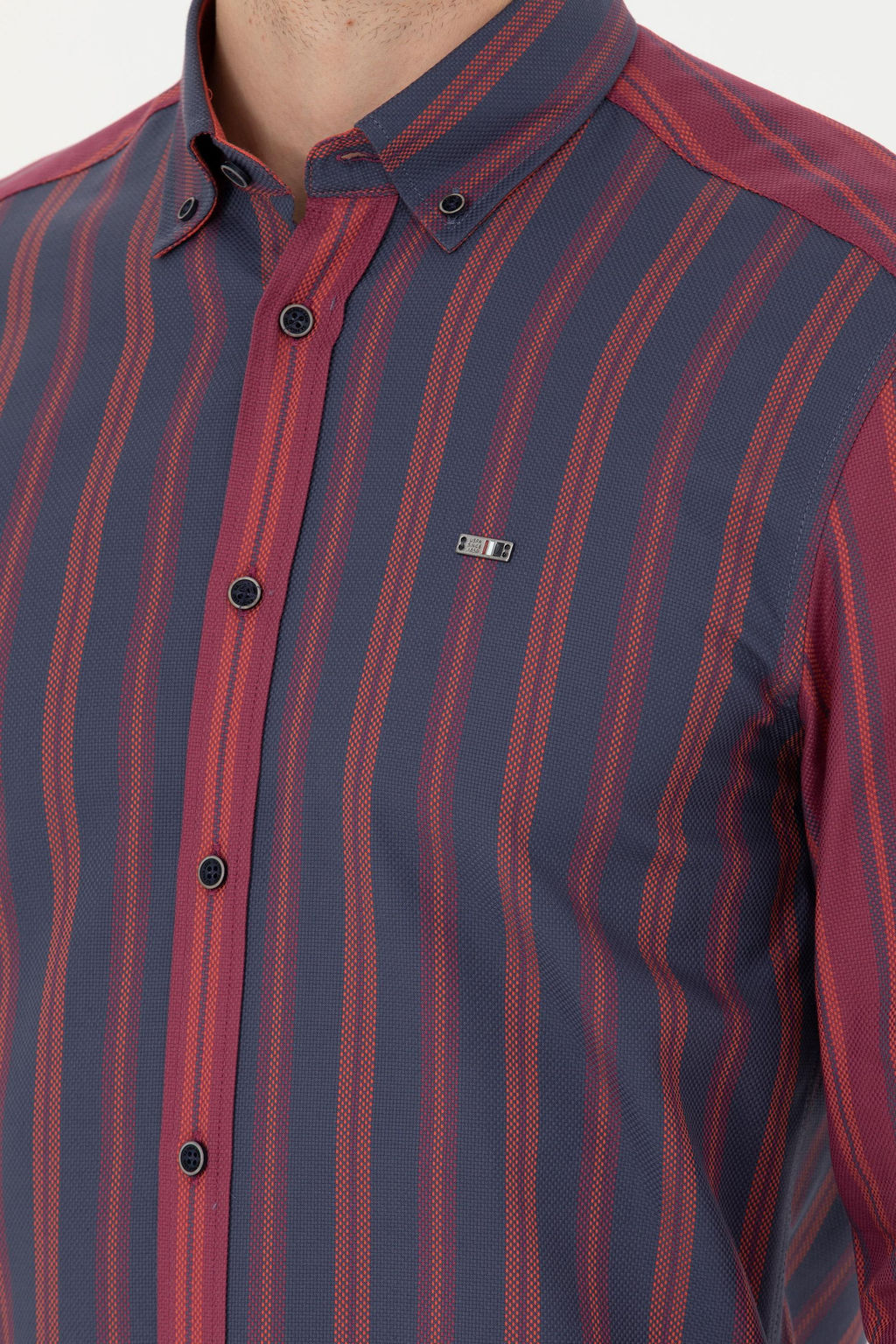 Мужская темно-синяя рубашка с длинным рукавом - U.s. polo assn фото 21