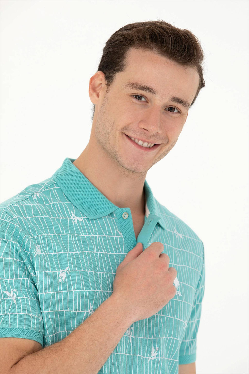 U. S. Polo Assn Мужская мятная футболка - U.s. polo assn фото 2