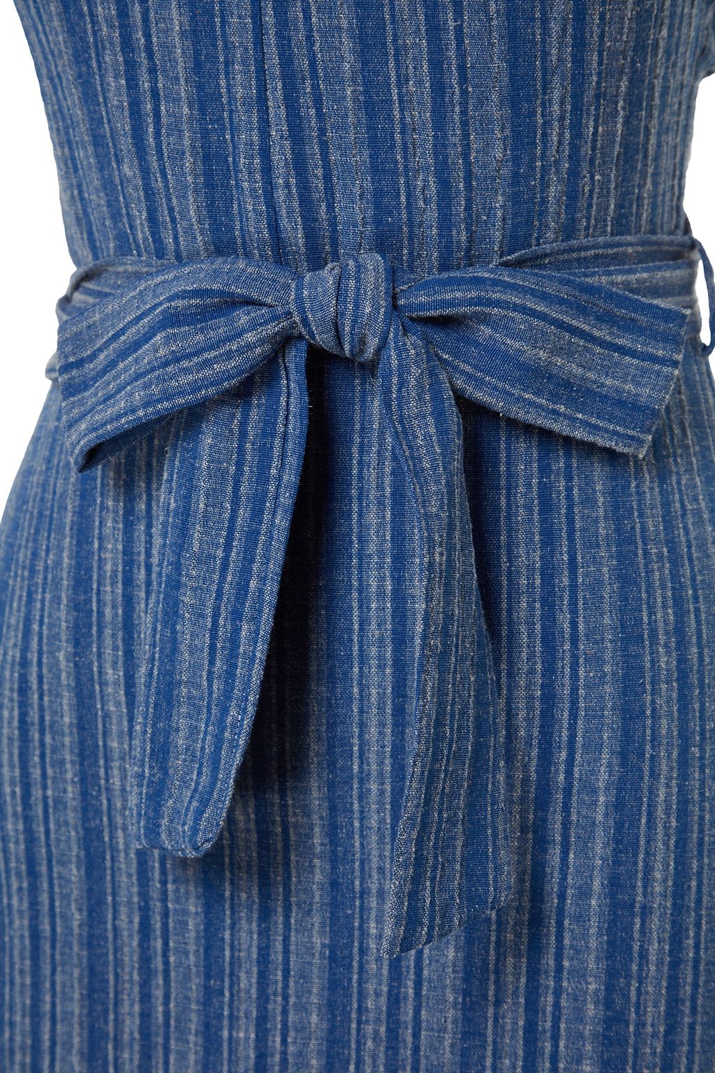 Indigo Kusakl? Duz Kesim Y?rtmac Detayl? Midi Dokuma Elbise TWOSS23EL02229 - Trendyolmilla фото 6