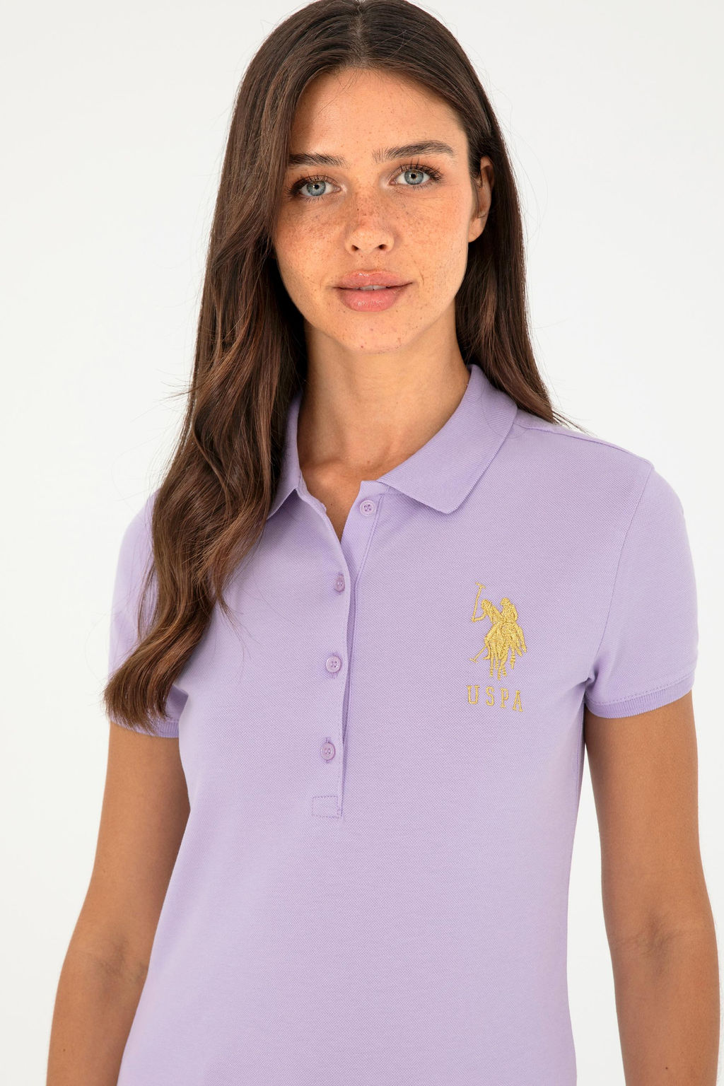 Женская сиреневая базовая футболка Неожиданная скидка в корзине - U.s. polo assn фото 2