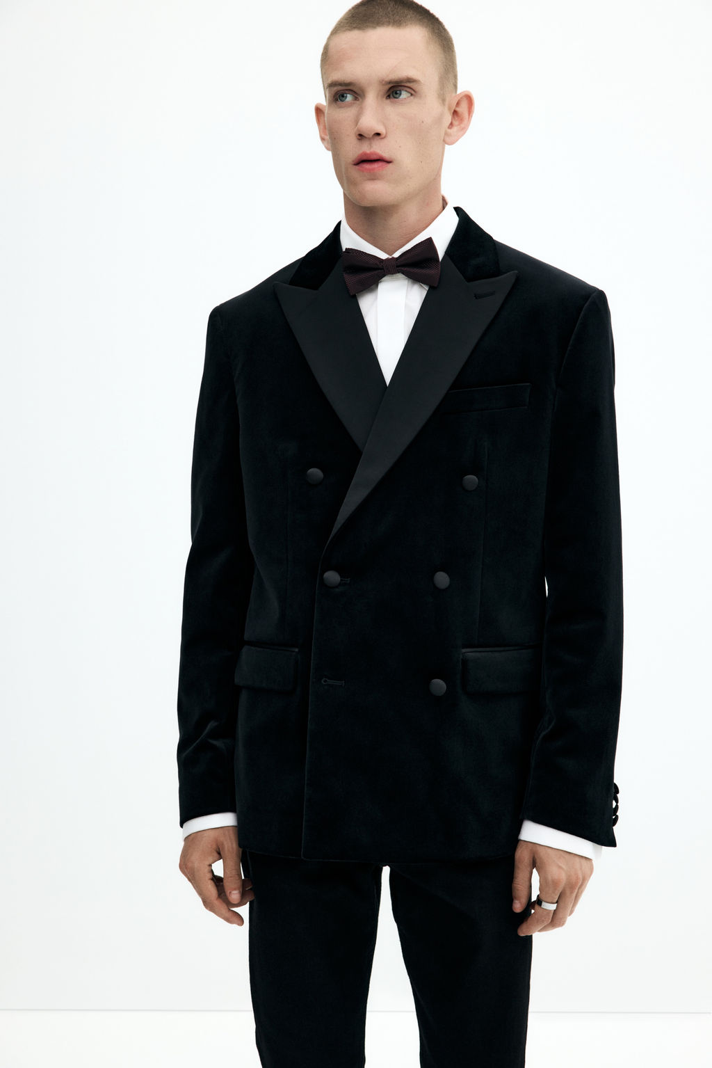 Americana cruzada de terciopelo Regular Fit
