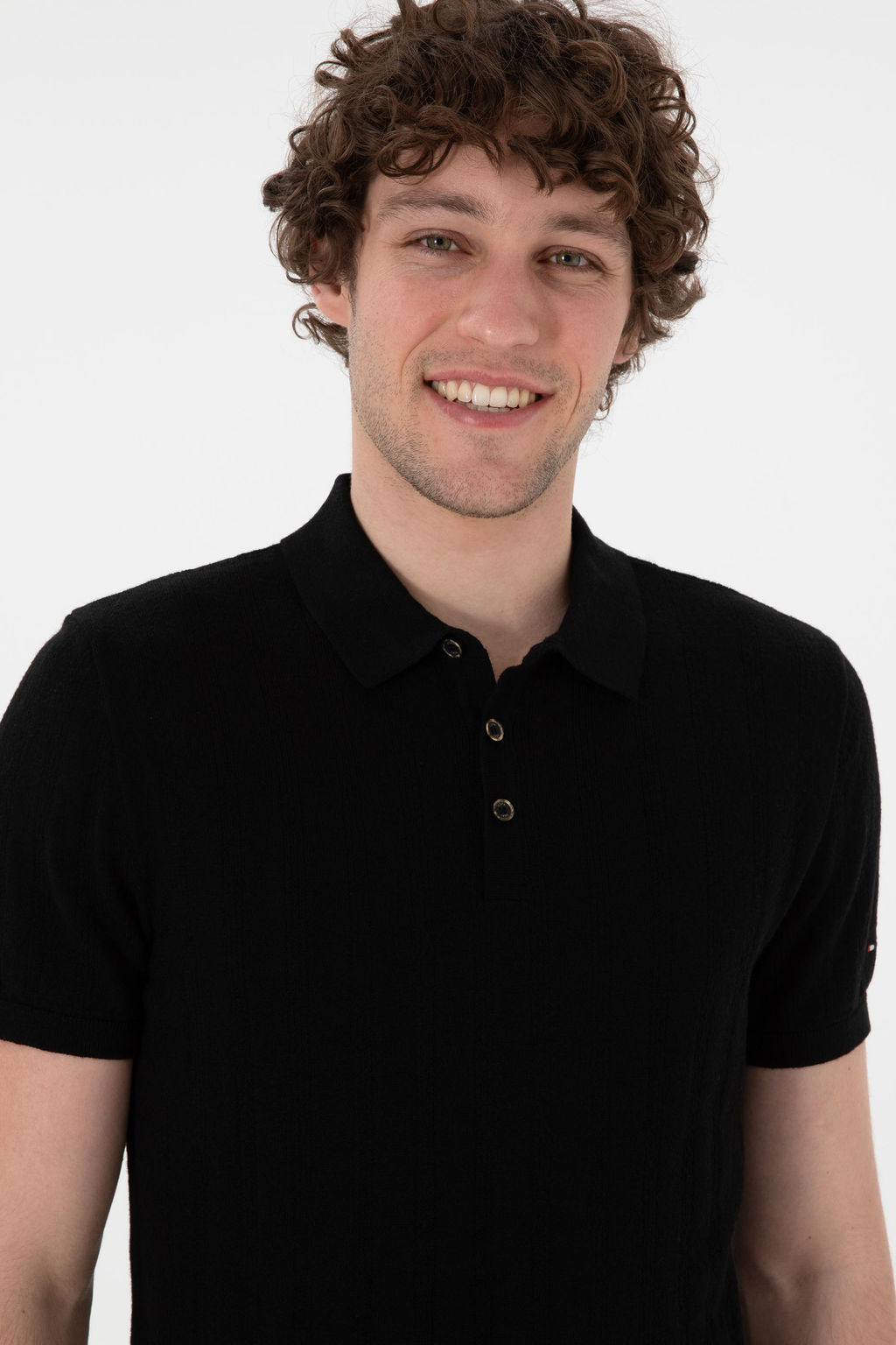 Erkek Slim Fit Polo Yaka Siyah Triko Ti__rt Sepette S_rpriz _ndirim - U.s. polo assn фото 2