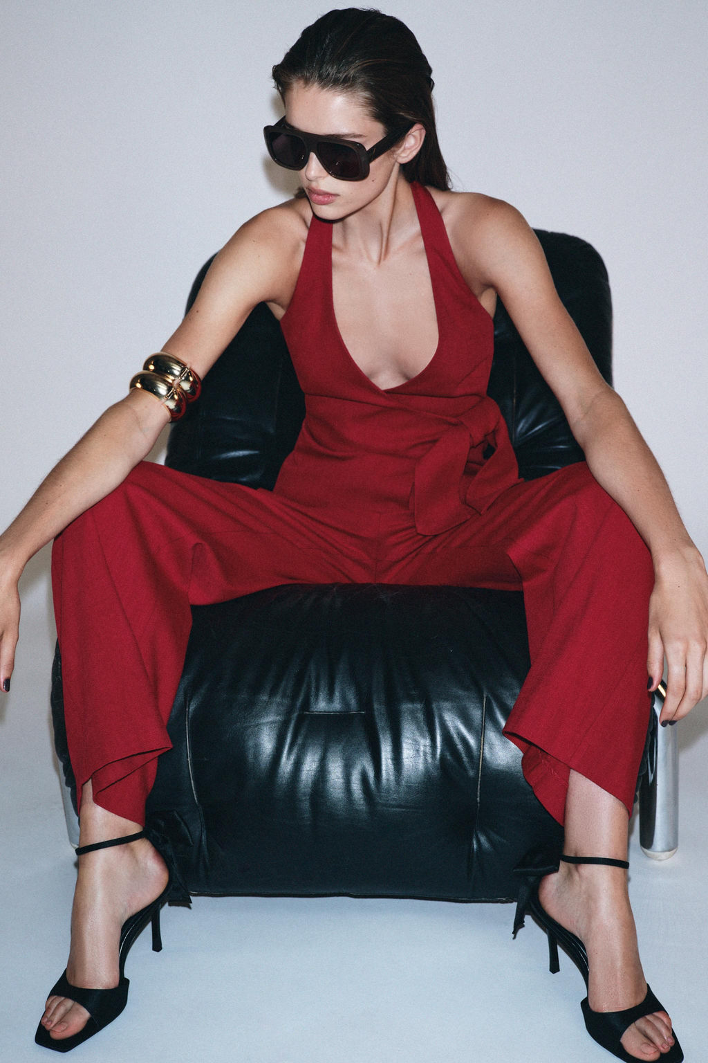 HIGH-WAIST STRAIGHT-LEG TROUSERS - Zara фото 5