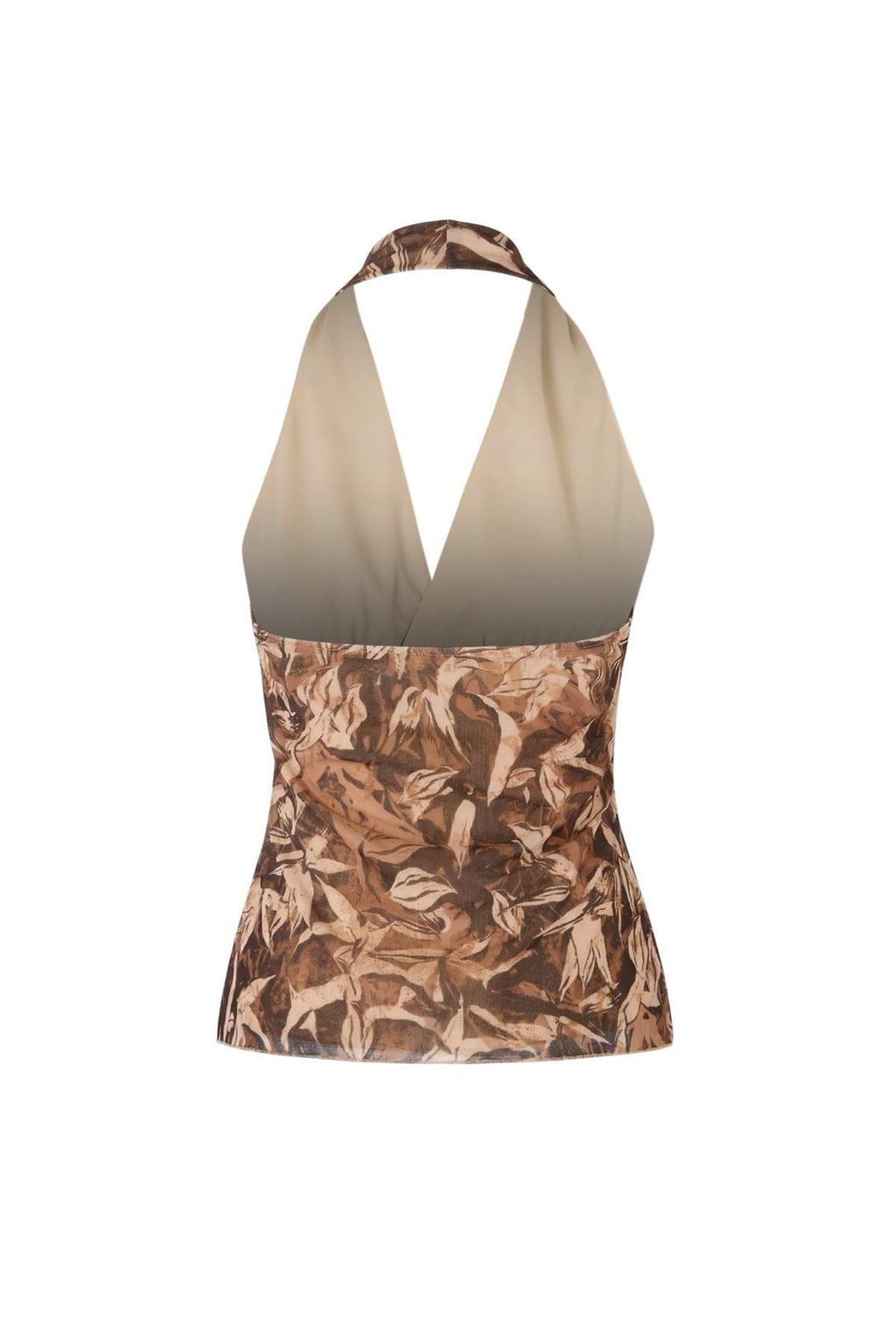 Cok Renkli Cicekli Fitted/Vucuda Oturan Boyundan Baglamal? Kolsuz Tul Orme Bluz TWOSS26BZ00561 - Trendyolmilla фото 2