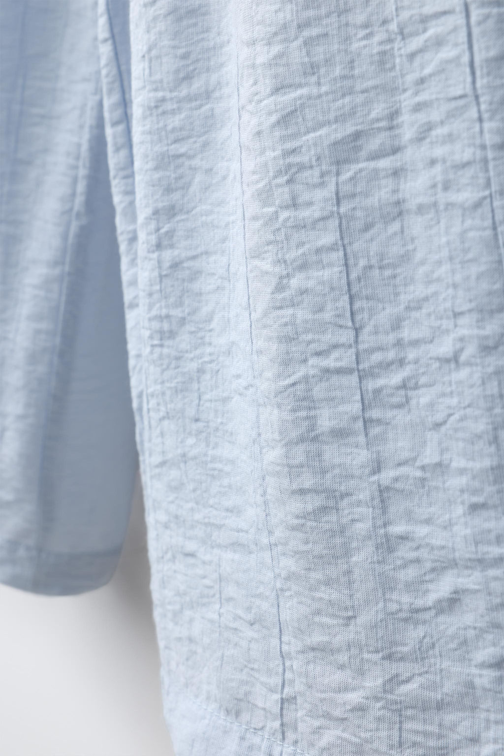 PANTAL?N WIDE LEG EFECTO ARRUGADO / Azul pastel - Zara фото 4