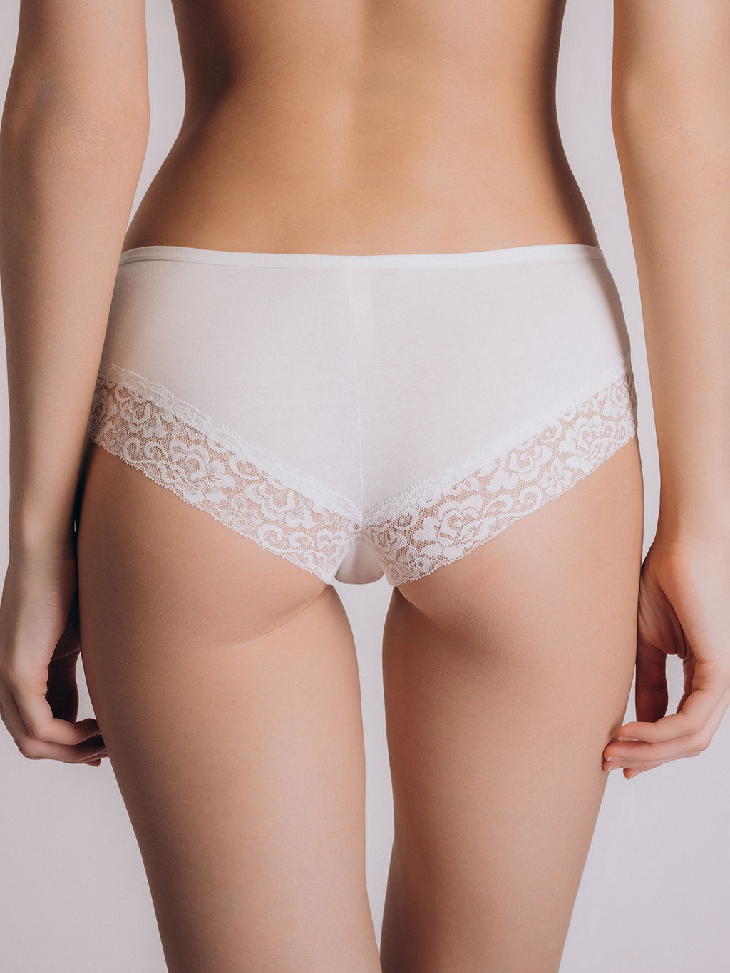 Кружевные белые женские слипы Indefini (арт. 5020LUF) фото 4