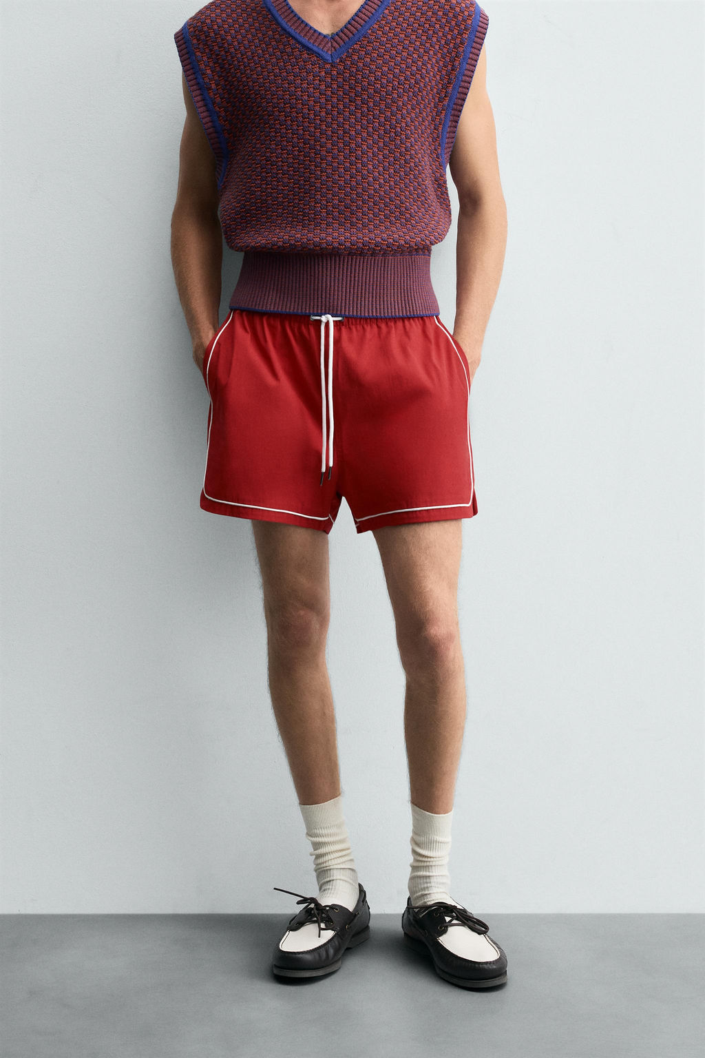 CONTRAST TRIM SHORTS - Zara фото 2