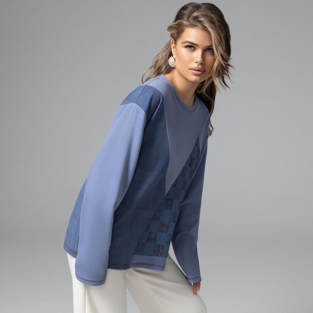 Лонгслив уютный, Стиль вне закона (голубой) - Charutti фото 4