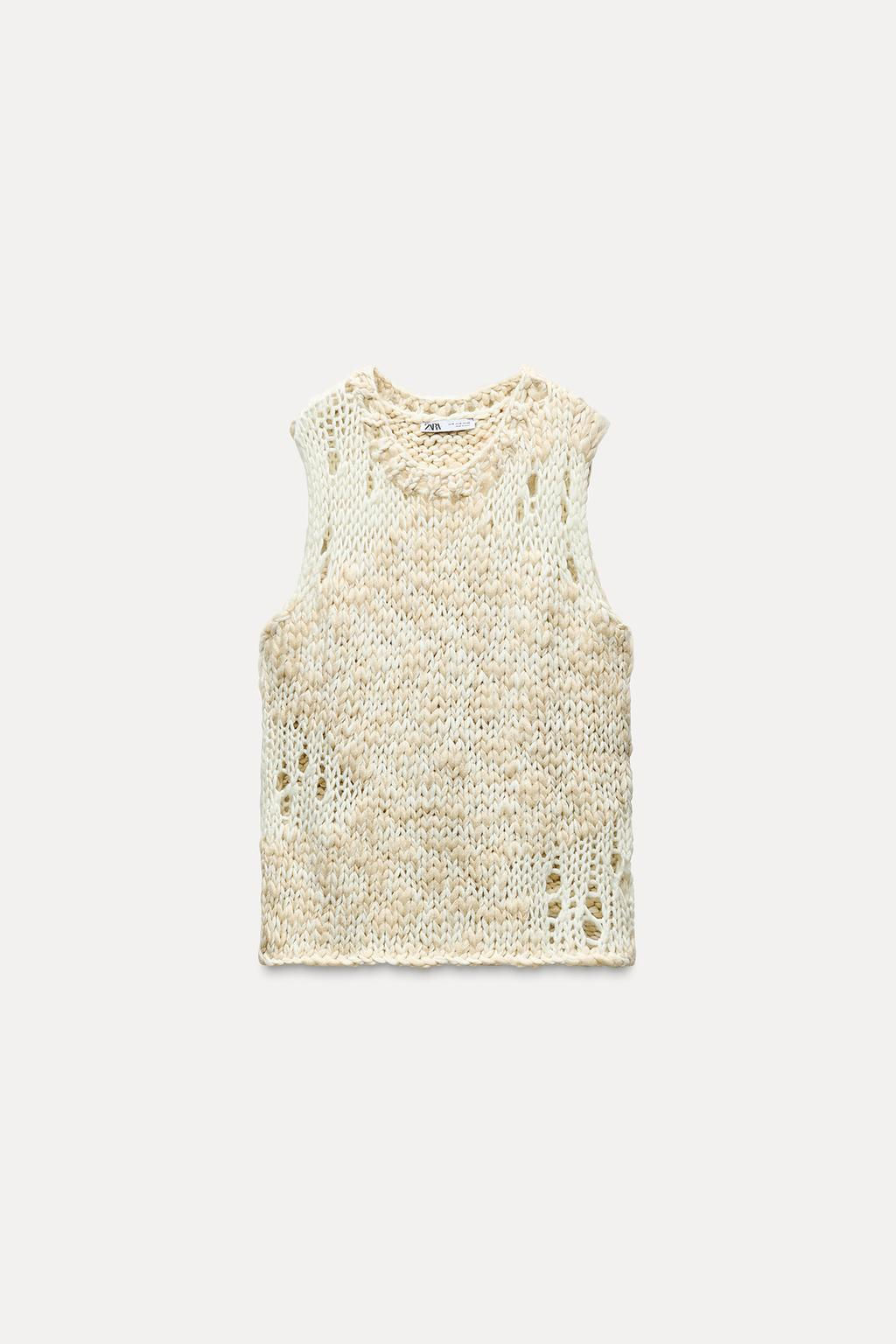 OVERSIZE KNIT SLEEVELESS JUMPER - Zara фото 5