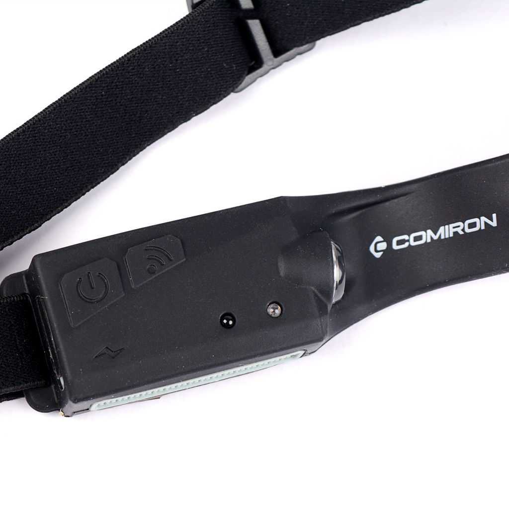 Фонарь налобный спортивный COMIRON OHEAD TWO корпус: жёсткий ABS, IPX4; свет: XPE+COB, 350lm; аккум: 1200 mAh, USB, КРАСНЫЙ аварийный режим. /уп 100/ - ГалеонТрейд фото 13