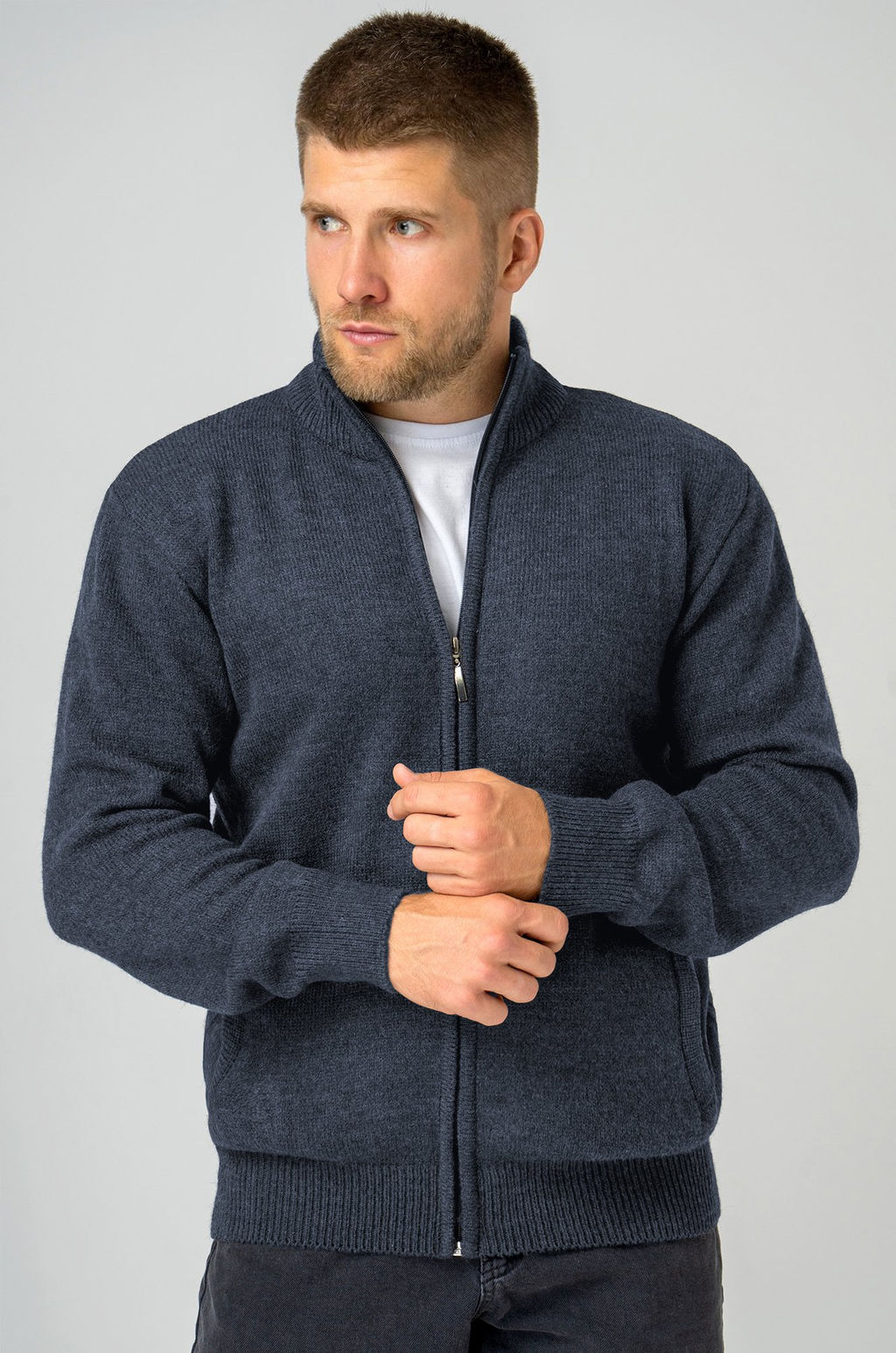 Мужской свитер на молнии Happyfox - Happy fox фото 8