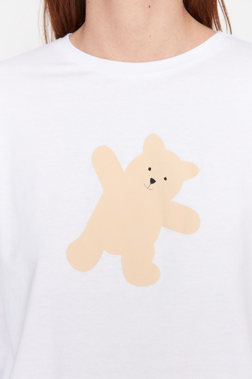 Trendyolmilla Lacivert %100 Pamuklu Ay?c?kl? Orme Pijama Tak?m? THMAW21PT0302  фото 4