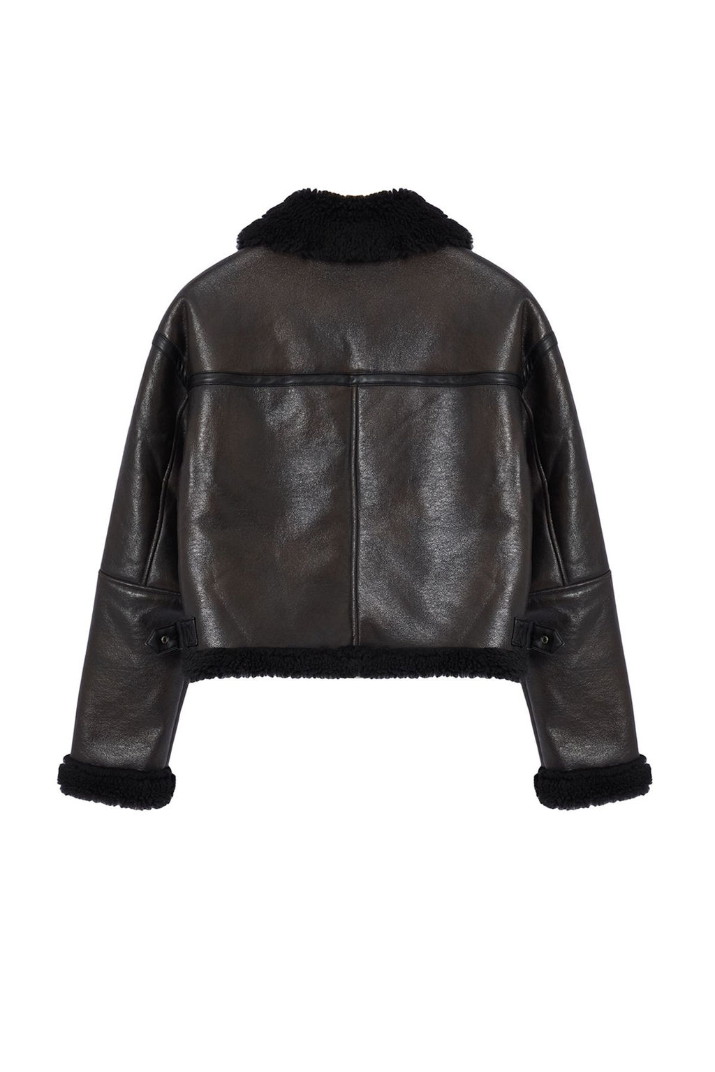 Kahverengi Oversize Kal?p Pelus Detayl? Biker Ceket Mont TWOAW25MO00032 - Trendyolmilla фото 9