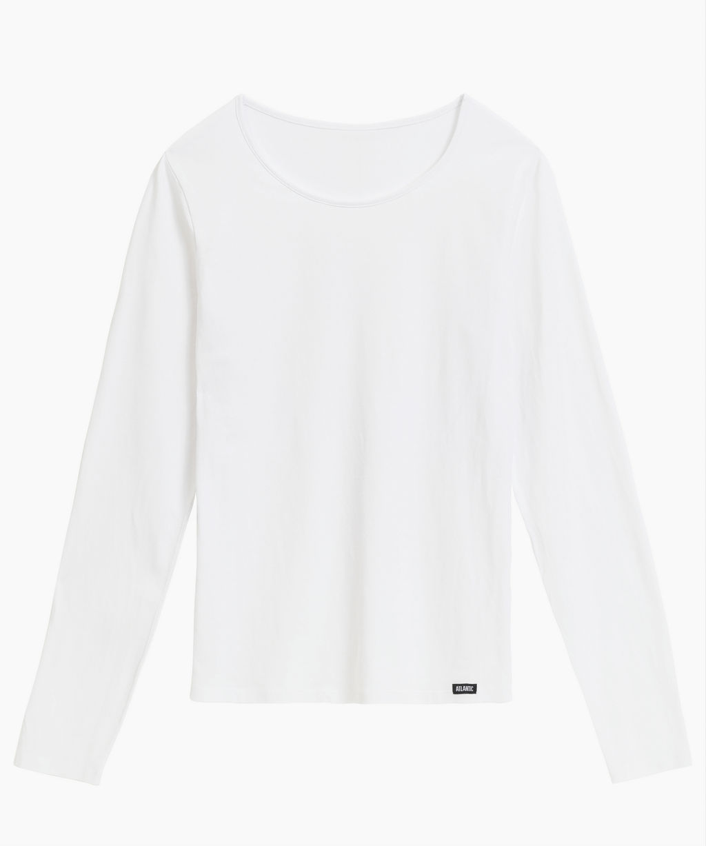 ATLANTIC BLV-200 Лонгслив Basic белый  фото 2