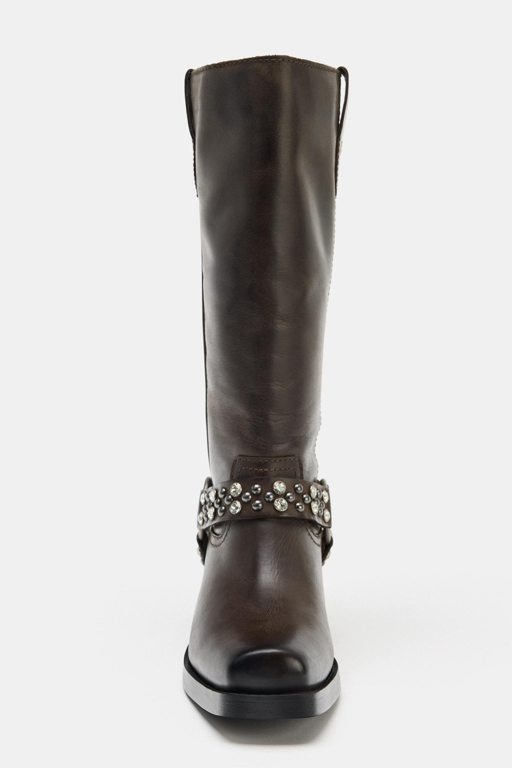 BOTA PLANA APLIQUES PIEL / Marr?n - Zara фото 5
