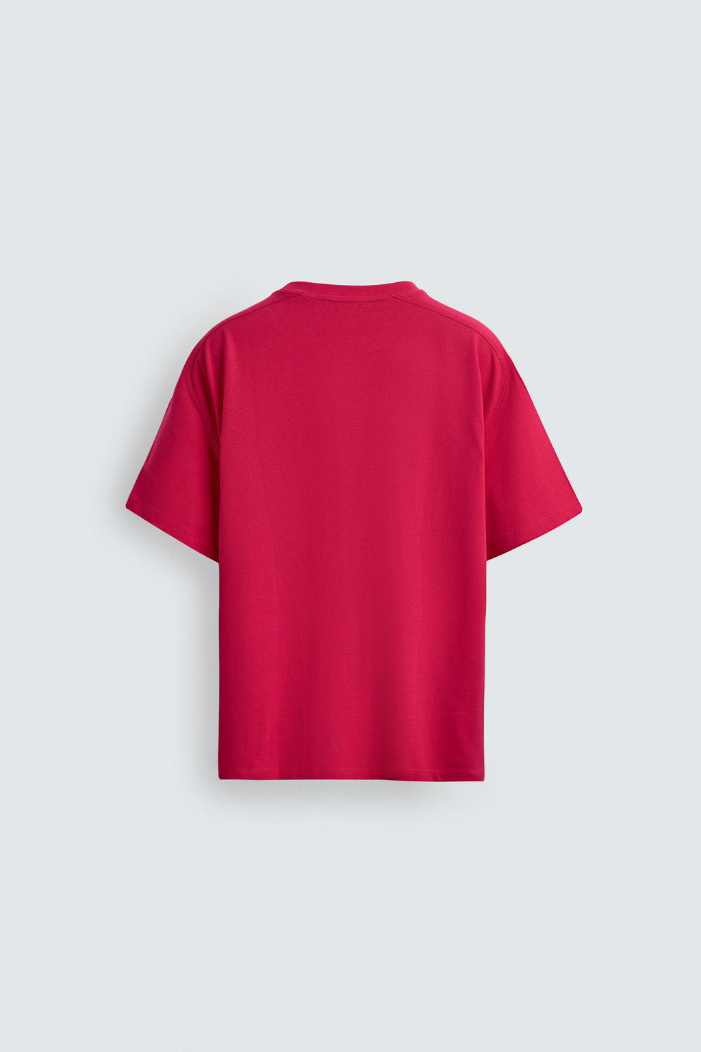 CAMISETA RELAXED FIT COSTURAS / Fucsia