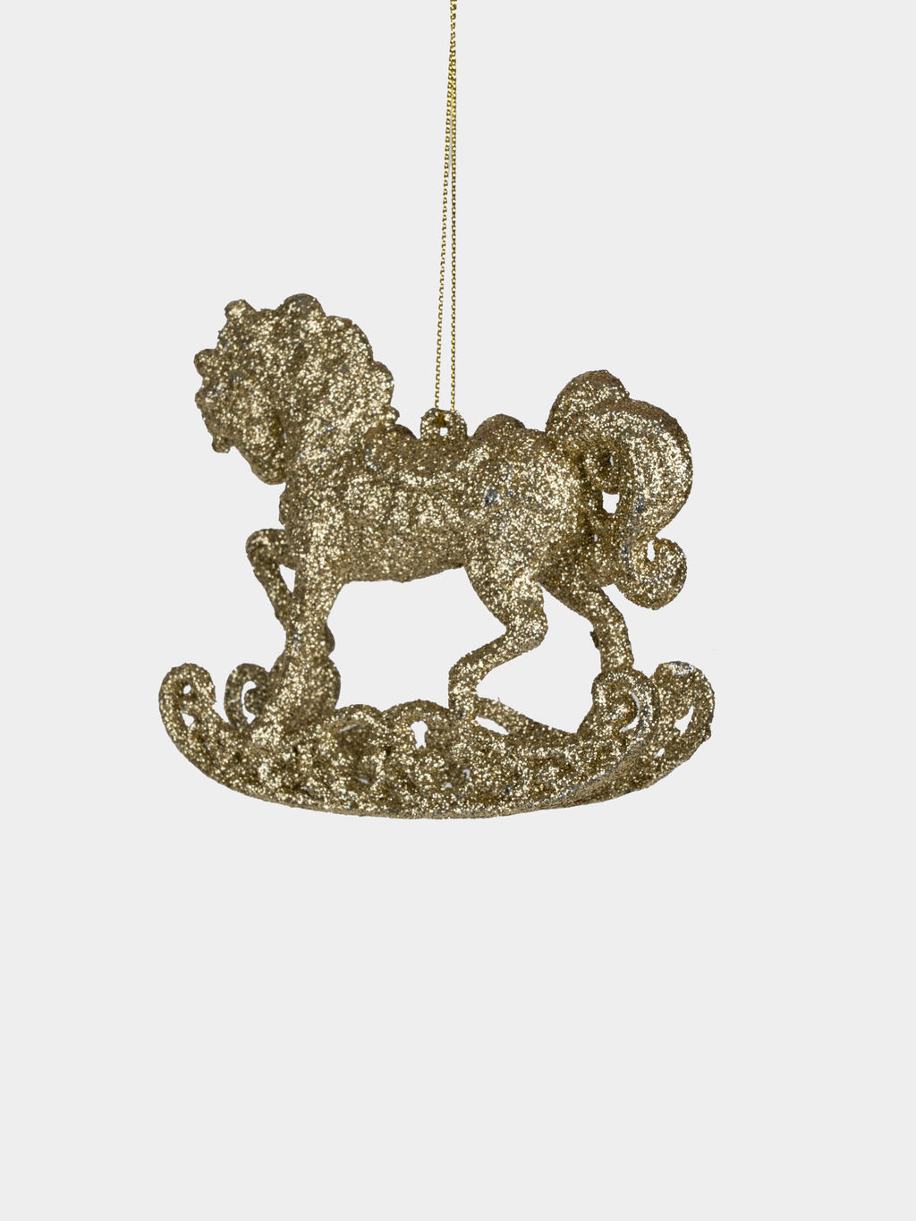 Игрушка елочная, 11 см, пластик, шампань, Лошадь, New year