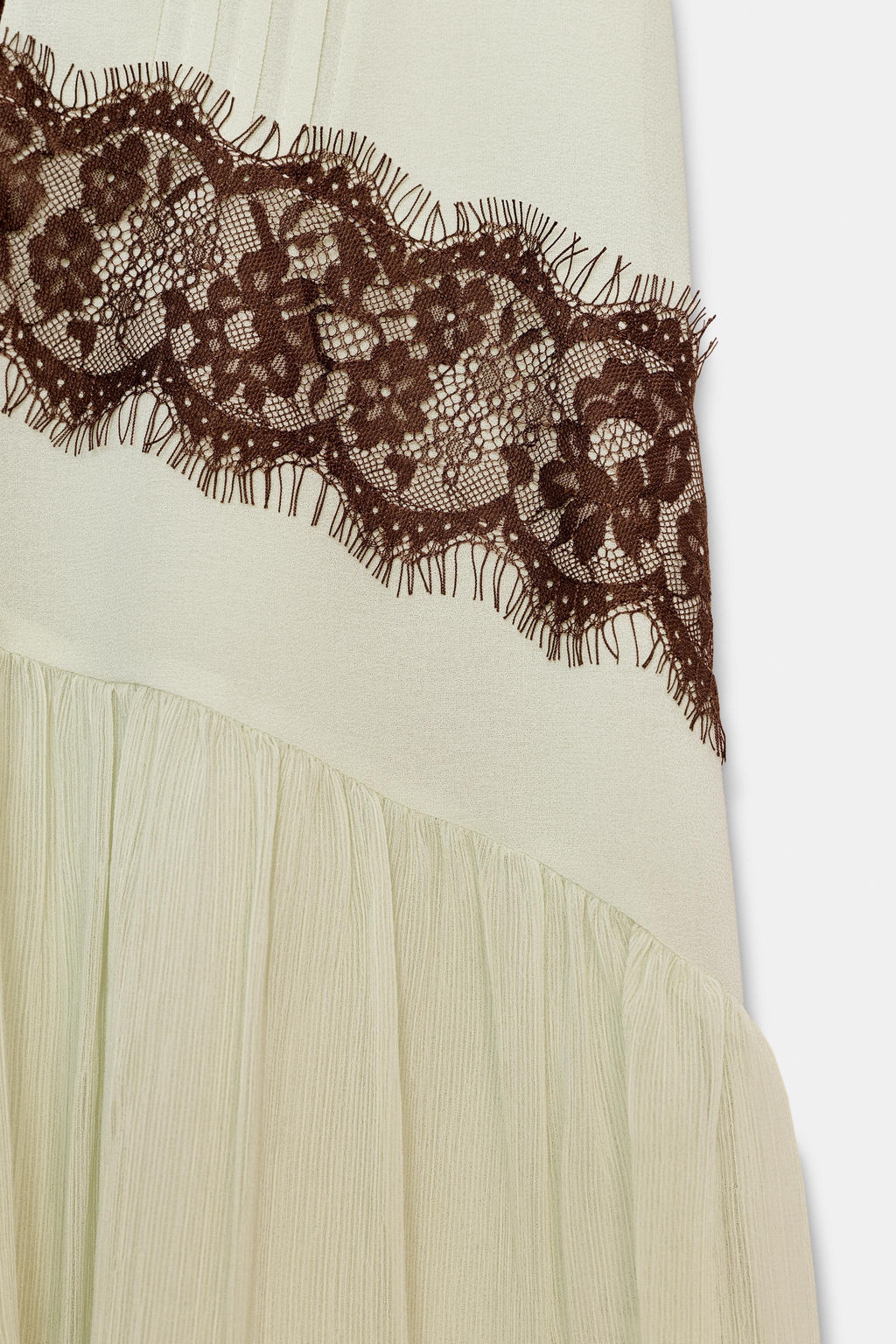 SHORT DRESS WITH CONTRAST LACE - Zara фото 19