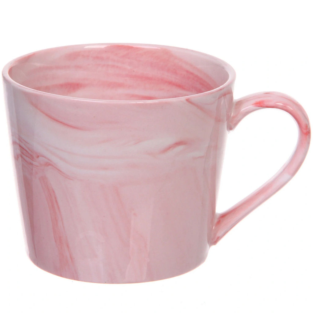 Кружка керамическая 360мл в наборе 2шт "Мрамор", конус