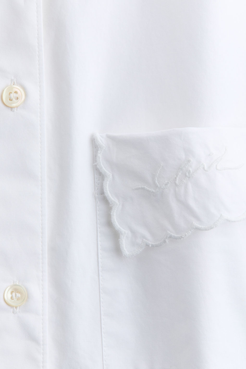 Camisa de popelina con manga fruncida - H&m фото 5