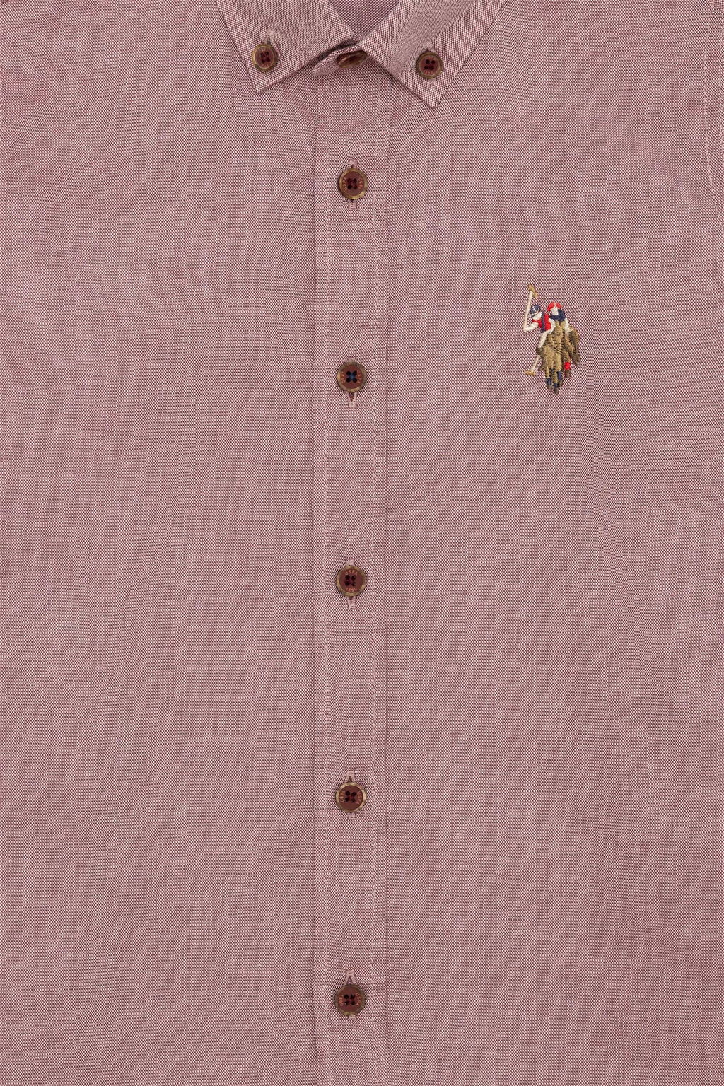 U. S. Polo Assn Базовая рубашка вишневого цвета с длинным рукавом для мальчика - U.s. polo assn фото 6