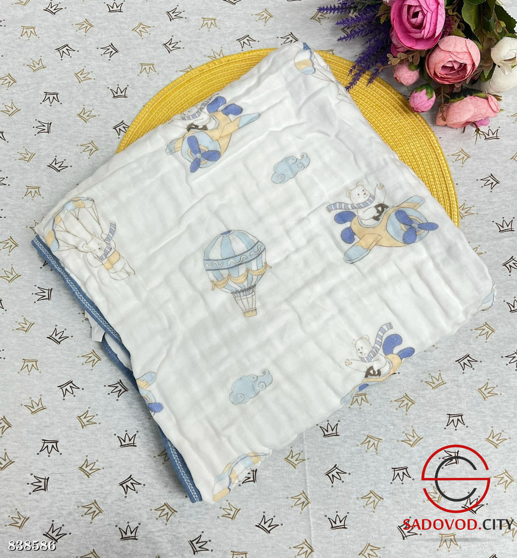 Муслиновое одеяло-плед для малышей