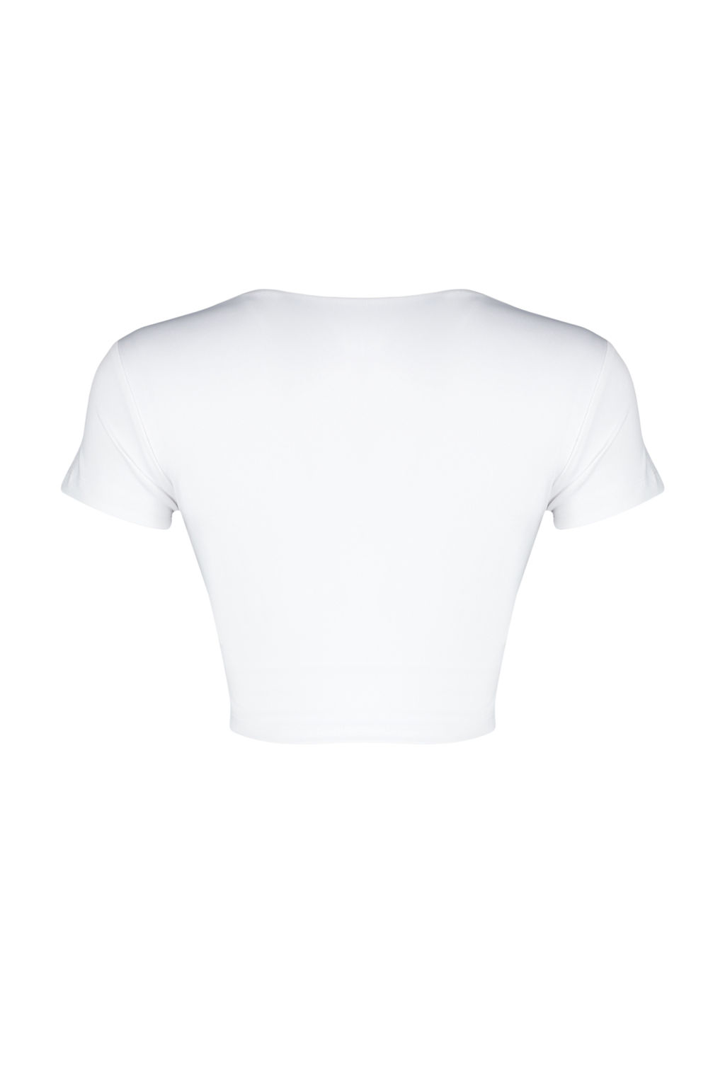 Trendyolmilla Beyaz 2 Katl? Ici Pedli Spor Sutyenli Crop Orme Spor Ust/Bluz THMSS24BZ00003