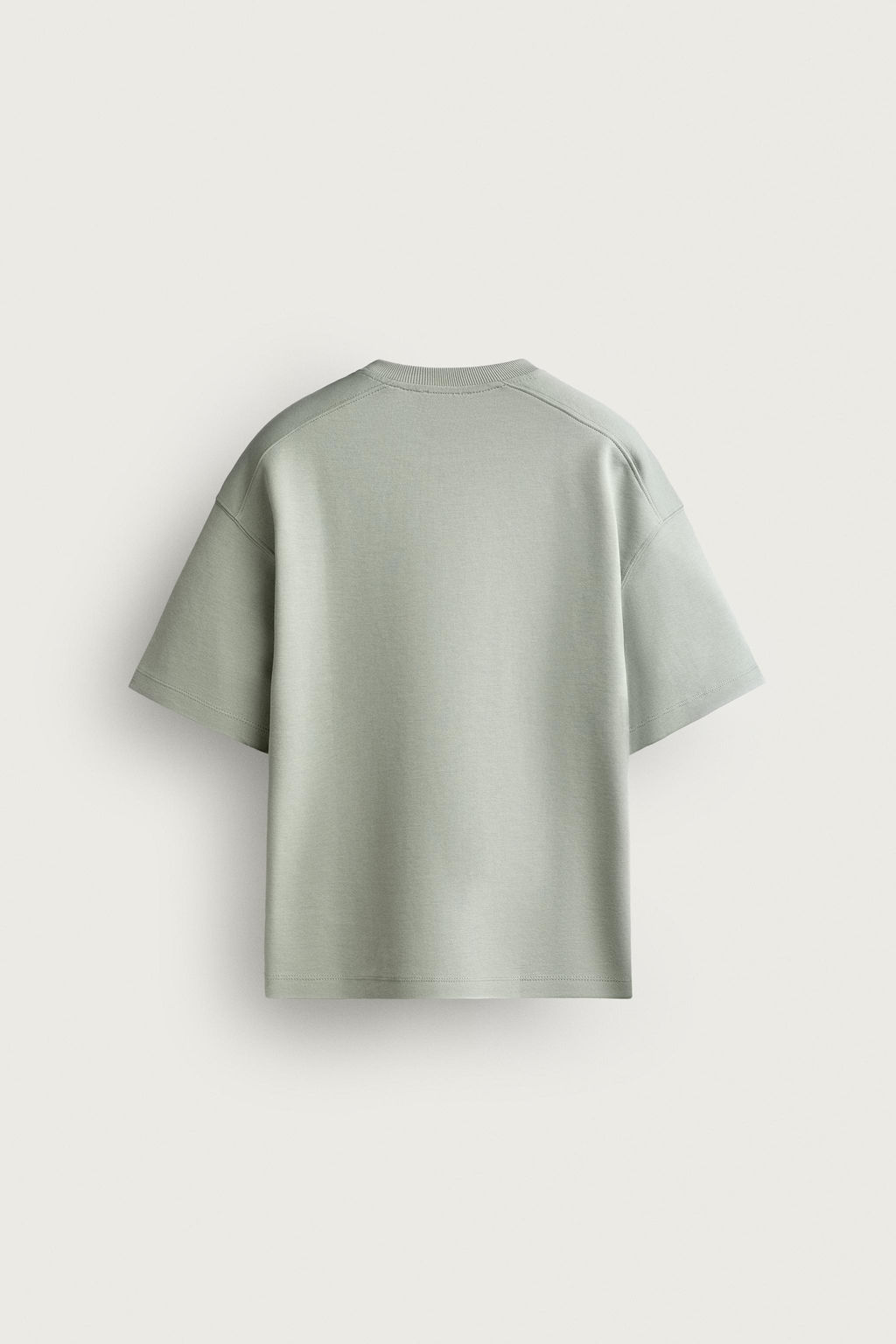 SUDADERA RELAXED FIT INTERLOCK / verde lavado - Zara фото 10