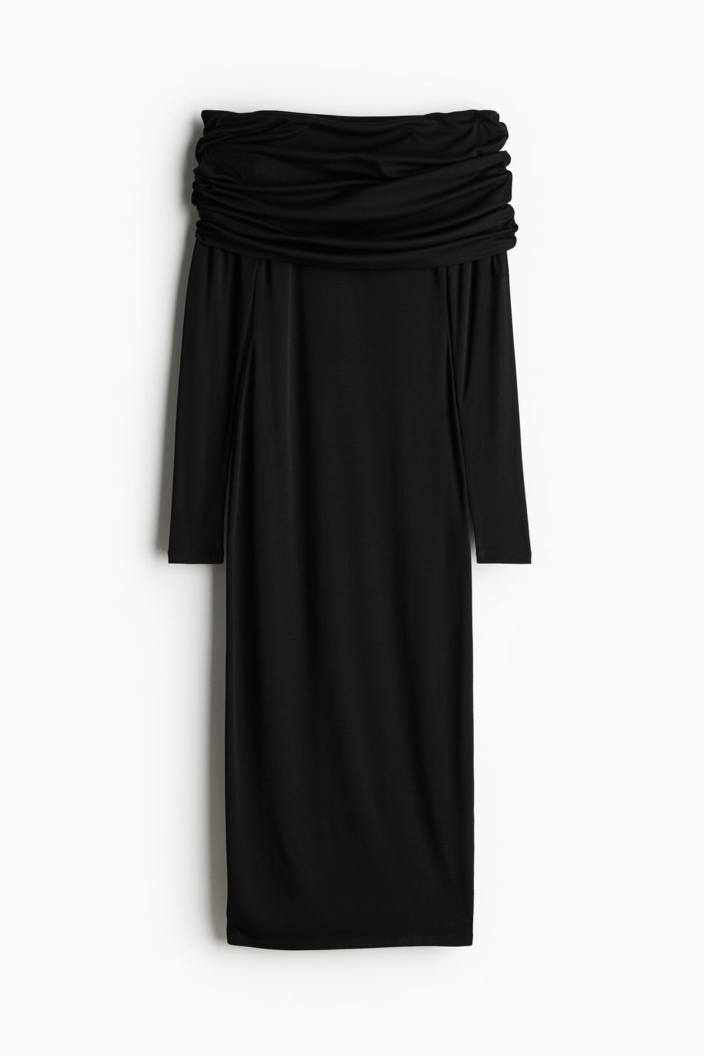 Vestido off-the-shoulder con escote vuelto - H&m фото 8