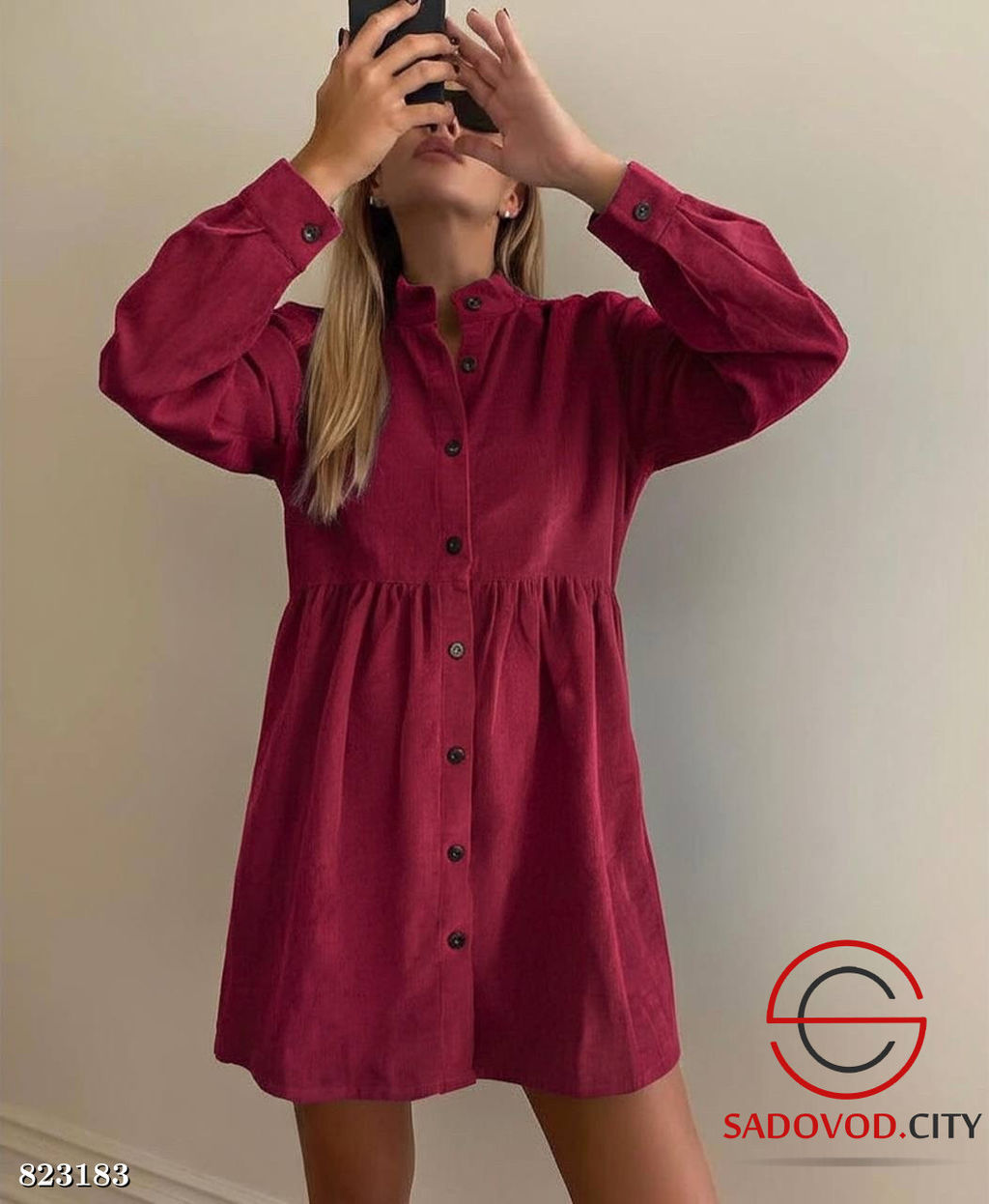 Платье женское на пуговицах