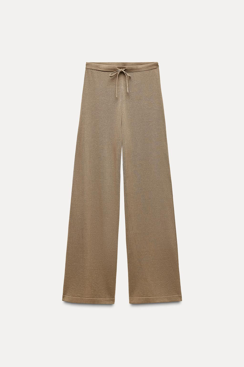 WIDE-LEG KNIT TROUSERS - Zara фото 7