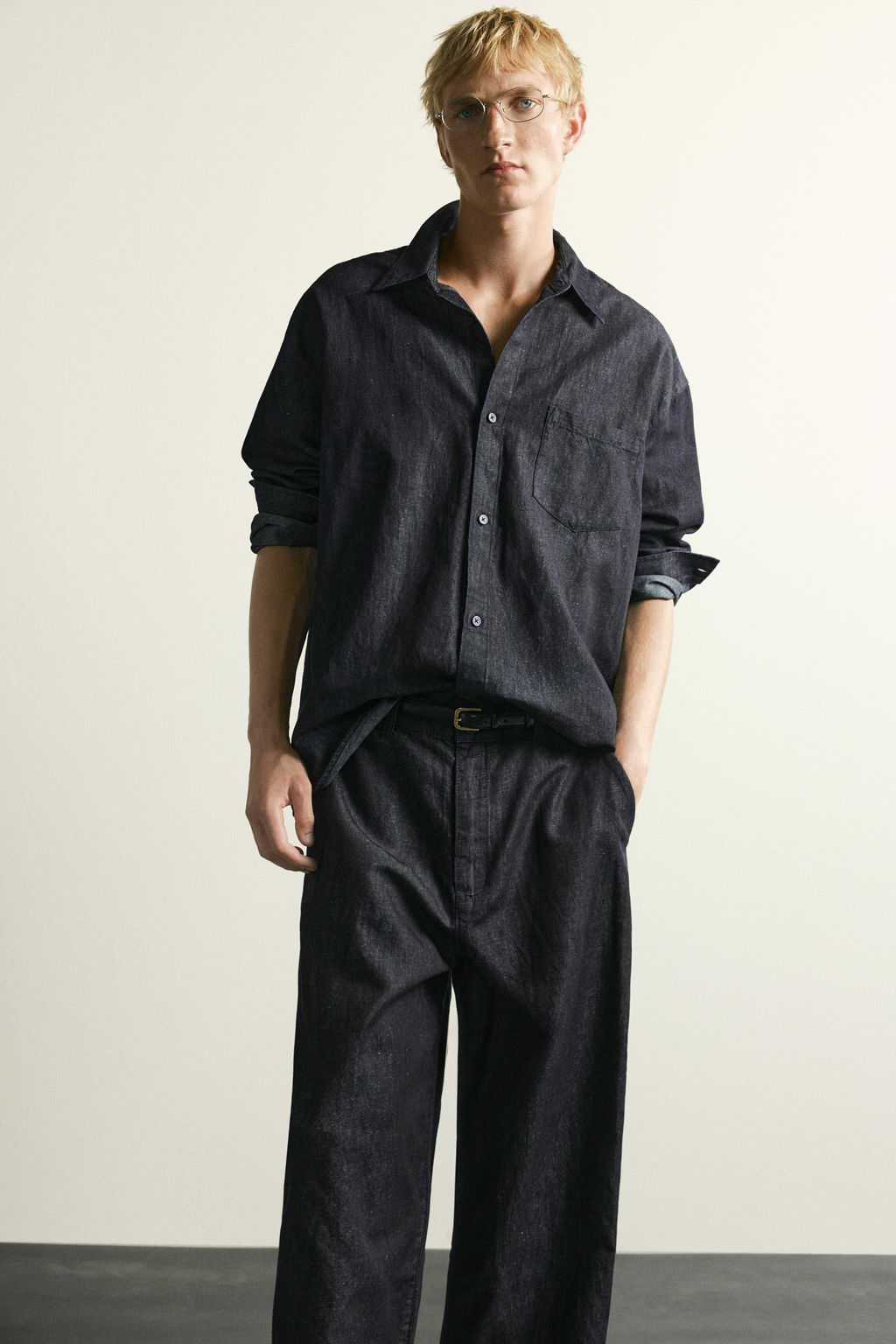 CAMISA DENIM LIGERO RELAXED FIT / ?ndigo - Zara фото 6