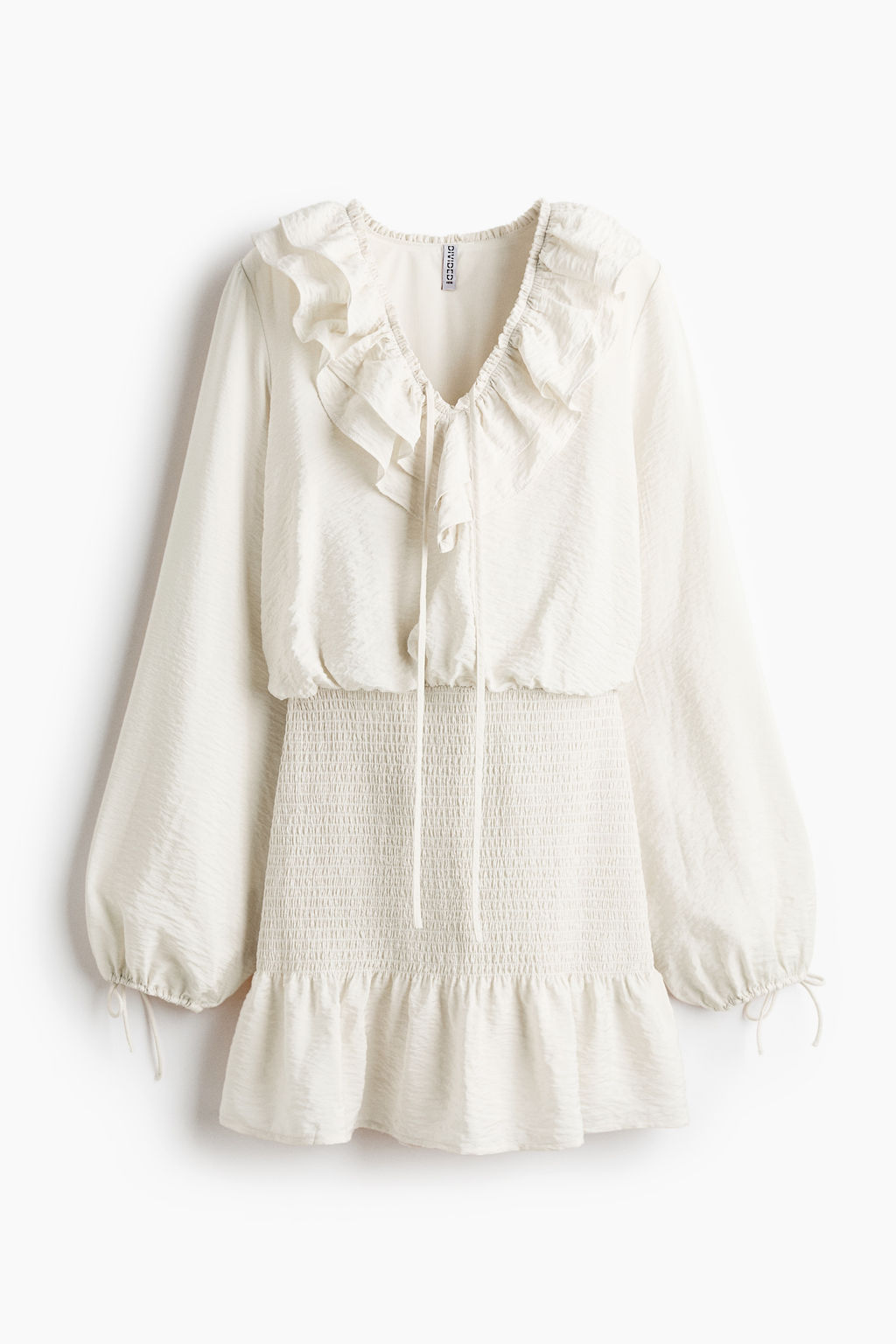 Vestido de crep? con volantes