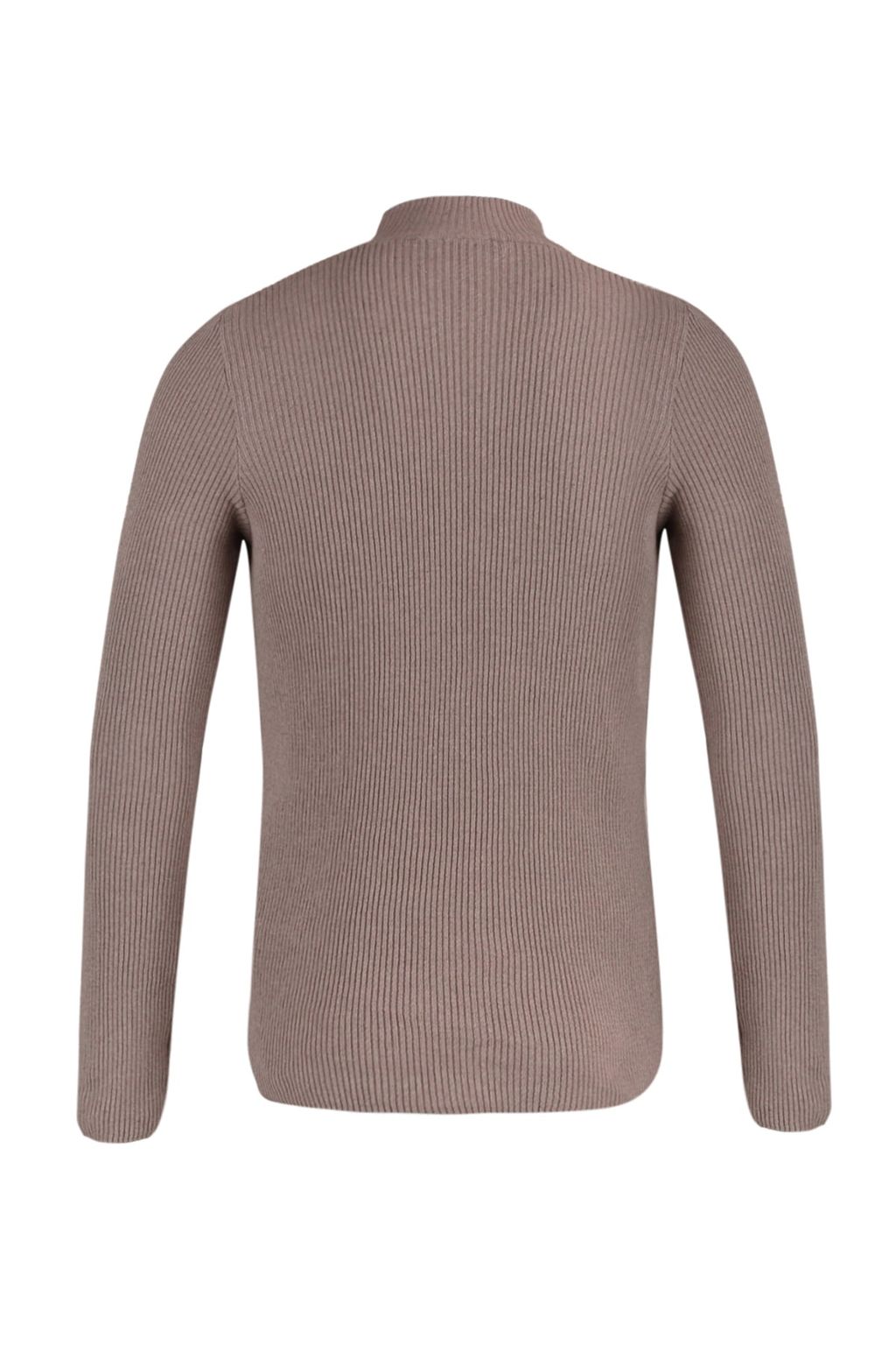 TRENDYOL MAN Ekru Slim Fit Pamuklu Yar?m Bal?kc? Yaka Fitilli Orgu Kazak TMNAW21KZ0568 - Trendyolmilla фото 24