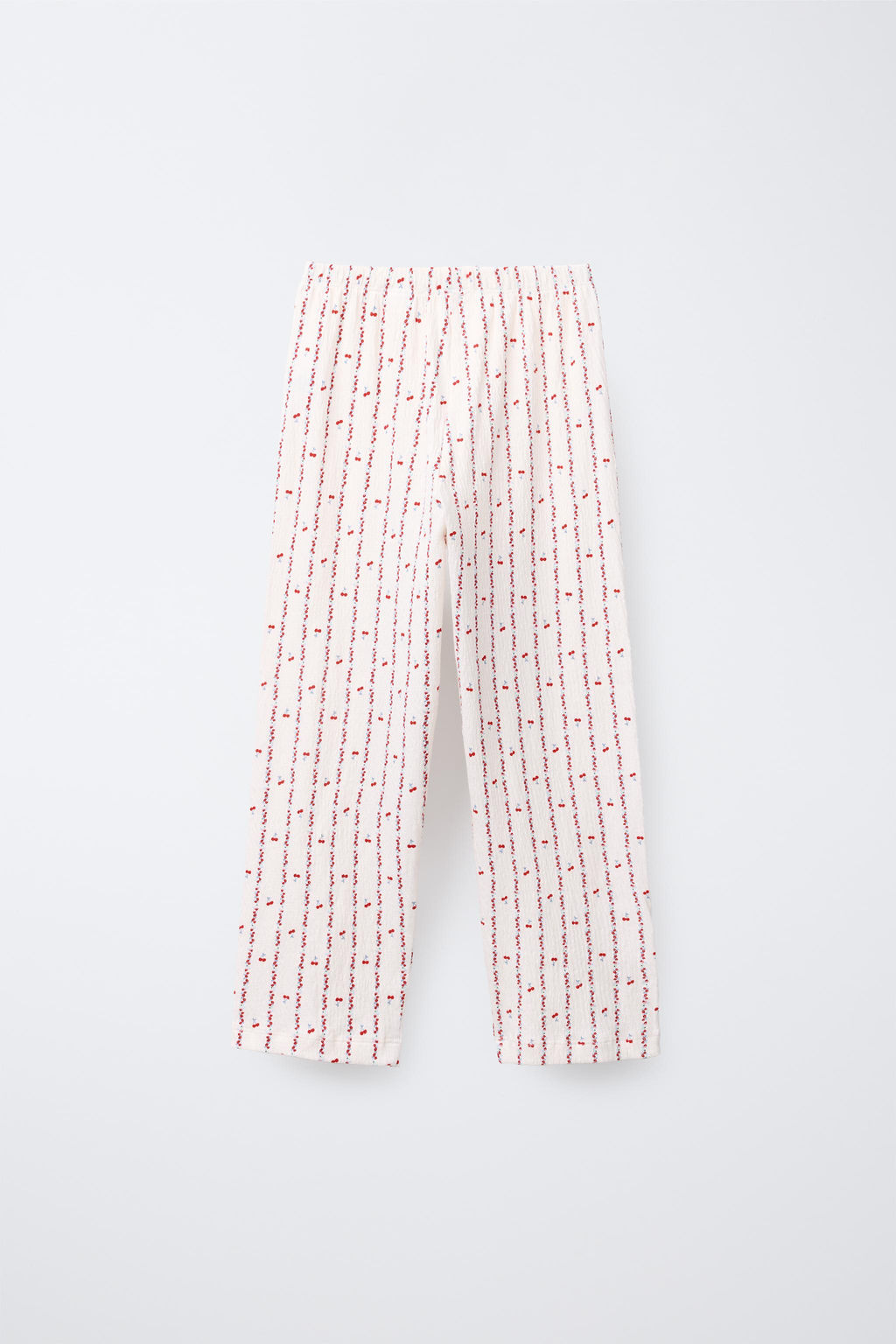 6-14 YEARS/ CHERRY AND FLOWER PRINT SHIRT AND TROUSERS PYJAMAS - Zara фото 5