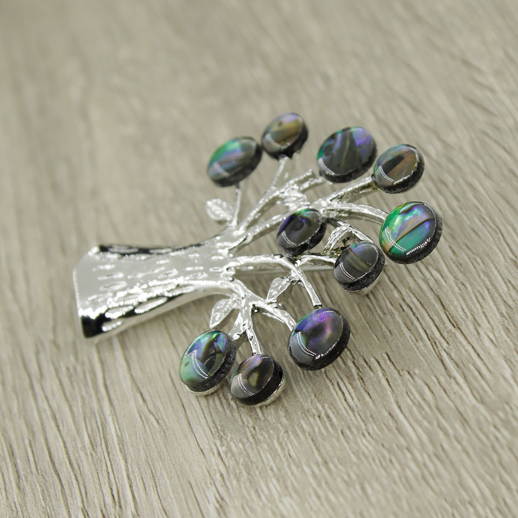 Брошь Дерево-3 перламутр гелиотис - Agat77 фото 2