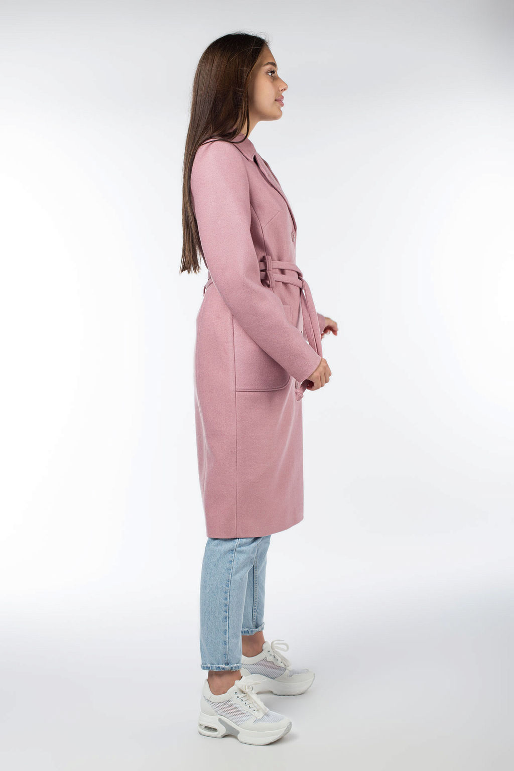 Пальто женское демисезонное (пояс) - El podio фото 3