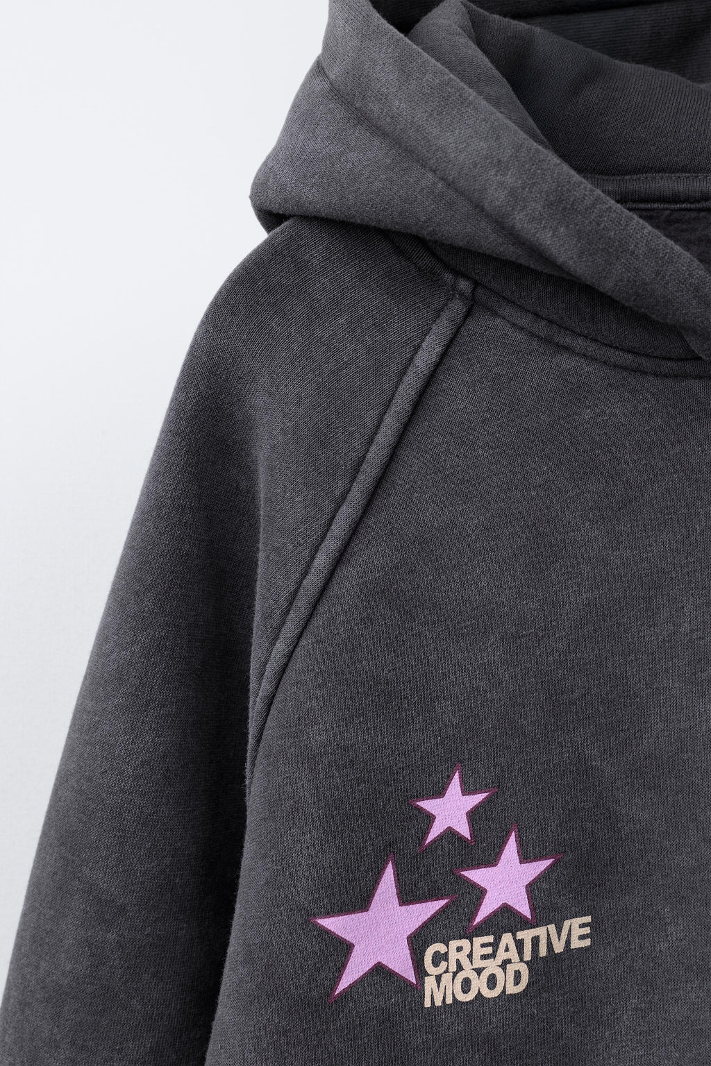 FADED HOODIE WITH SLOGAN PRINT - Zara фото 3