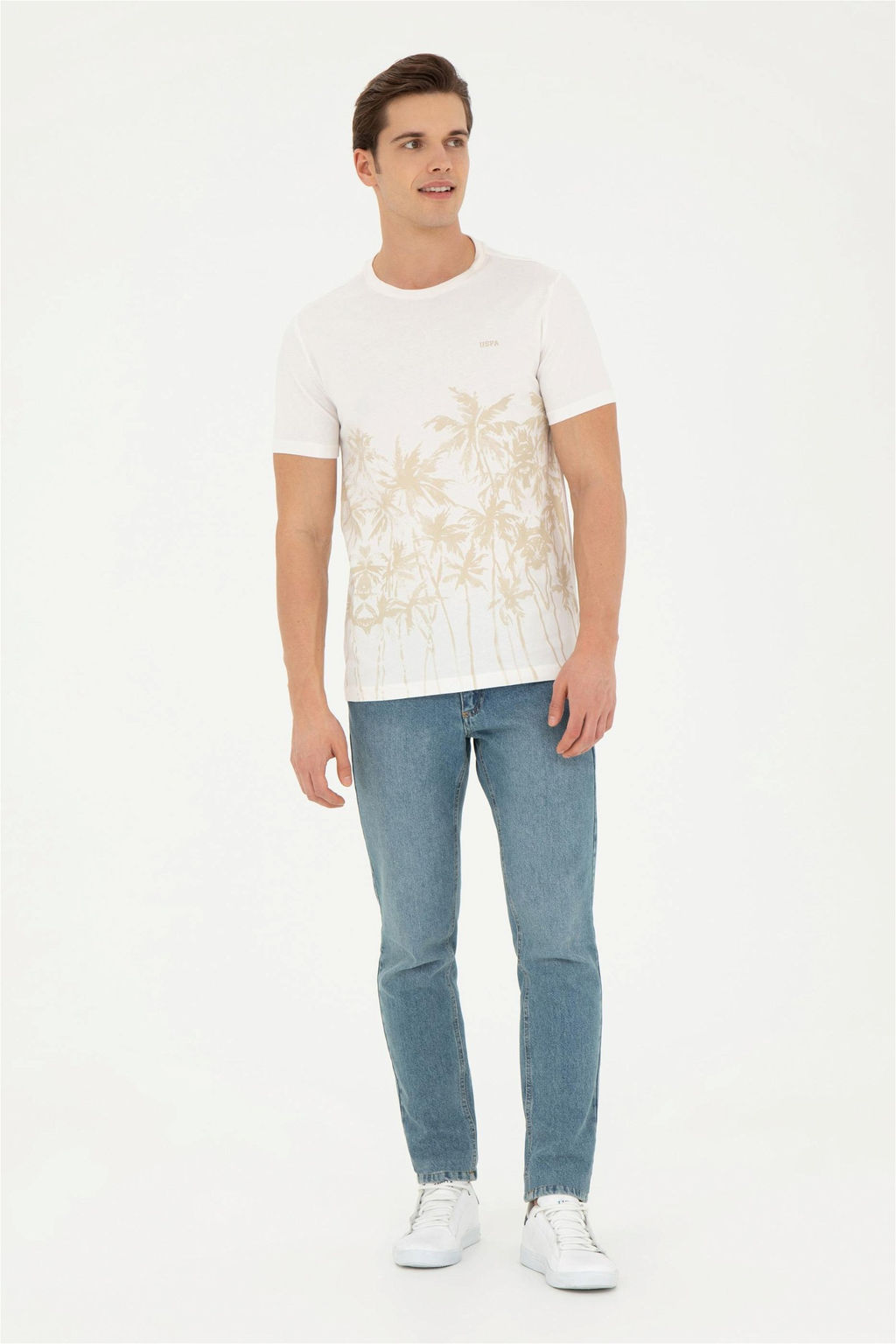 Мужская футболка цвета экрю - U.s. polo assn фото 4