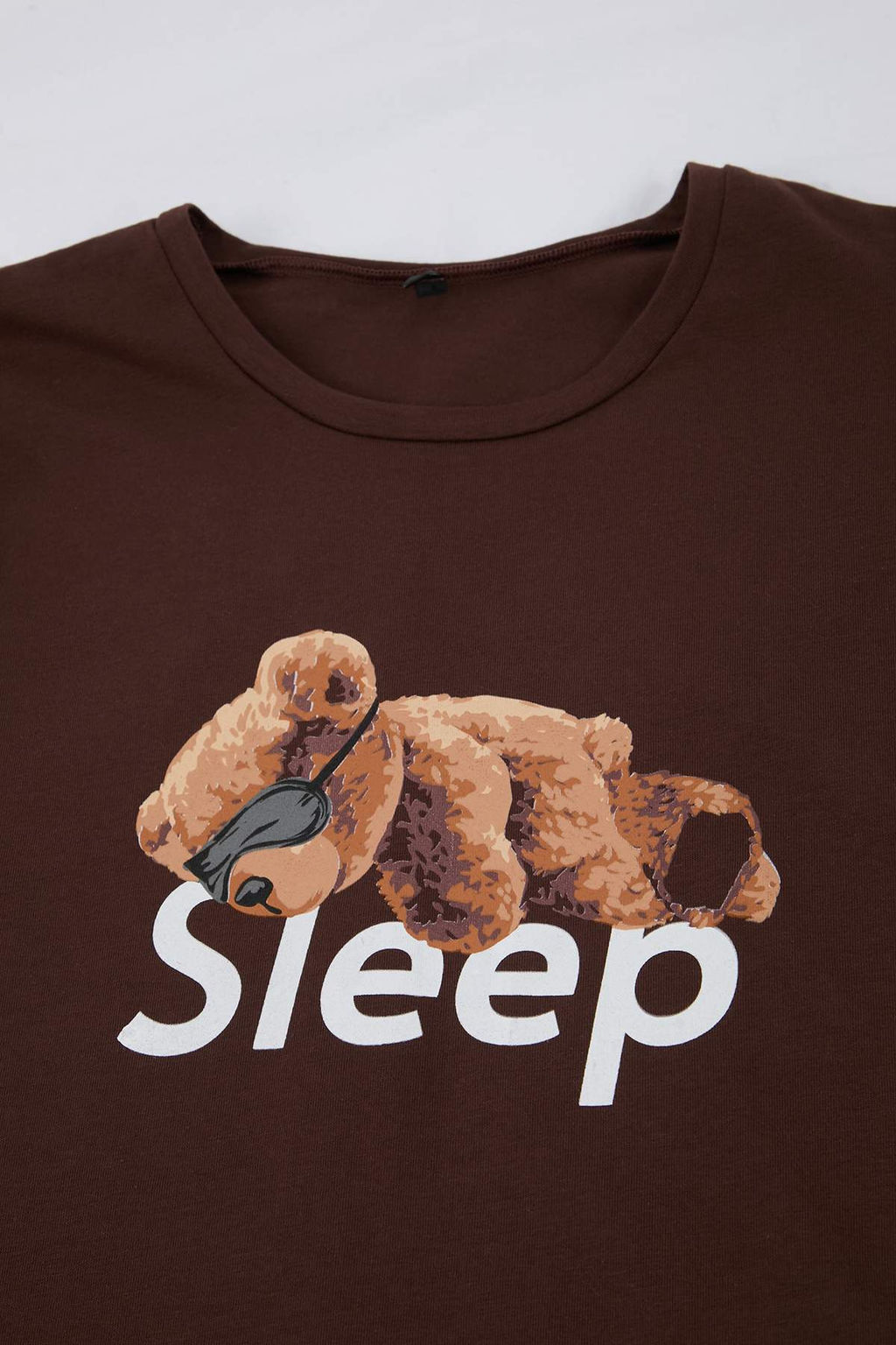 Kahverengi Regular Fit Ay?c?k Bask?l? Pamuklu Pijama Tak?m? TMNSS26PT00017 - Trendyolmilla фото 3