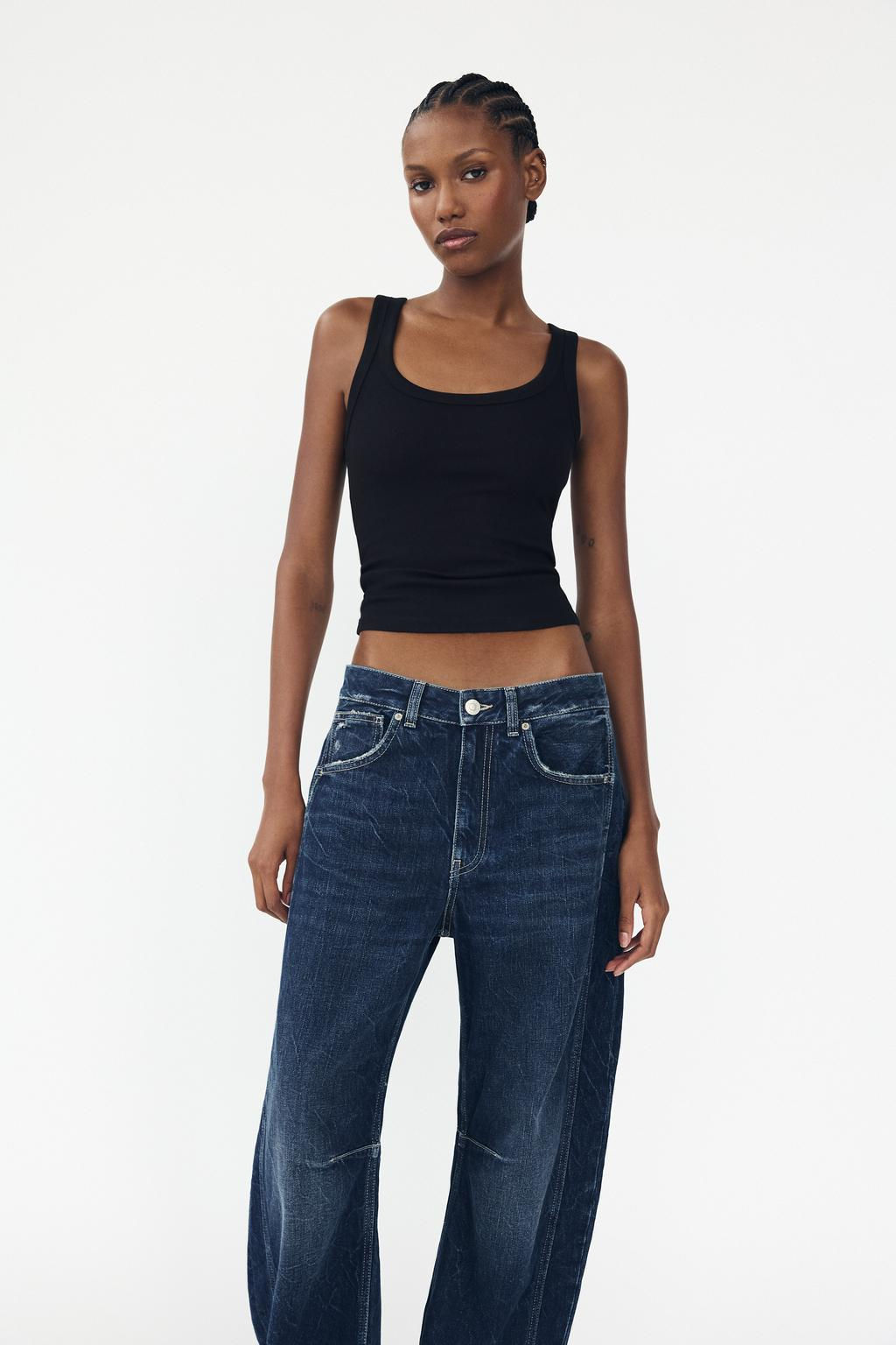 RELAXED BALLOON MID-WAIST TRF JEANS - Zara фото 2